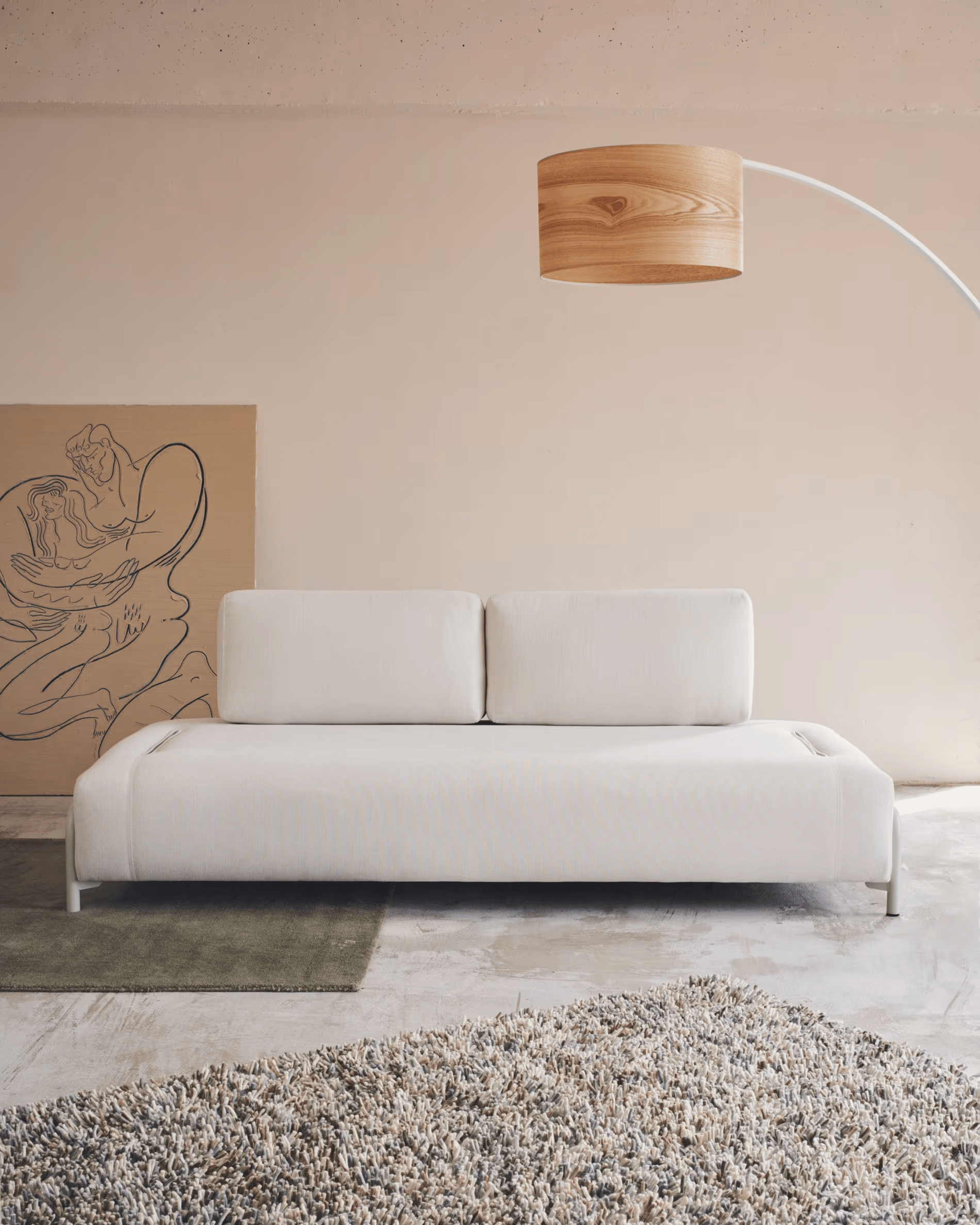 Sofa 3-osobowa COMPO beżowy szenil La Forma Eye on Design