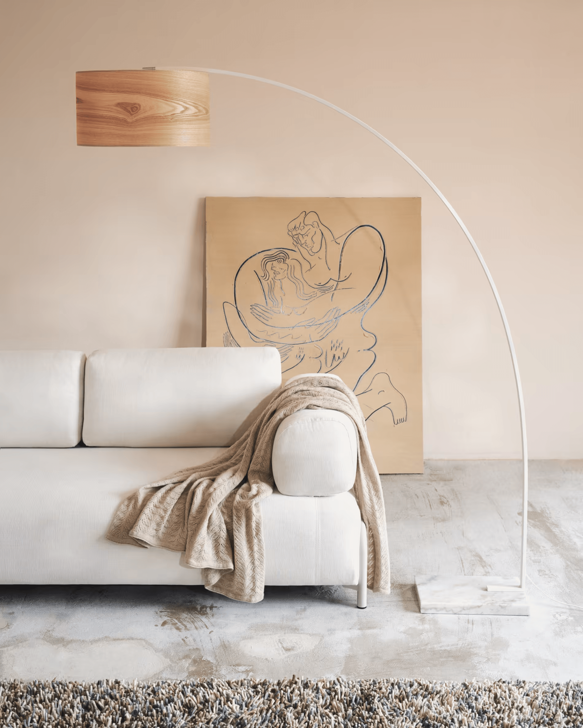 Sofa 3-osobowa COMPO beżowy szenil La Forma Eye on Design