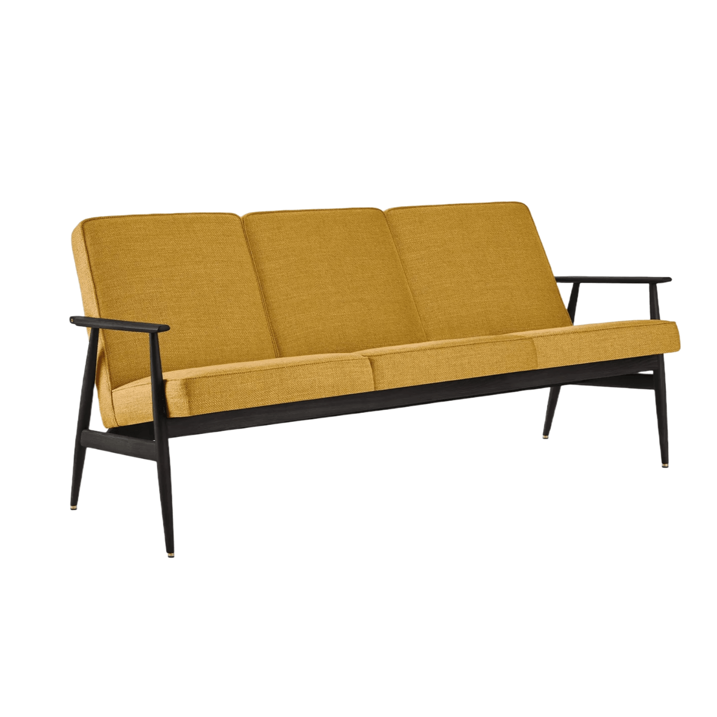 Sofa 3-osobowa dzielona FOX żółty w tkaninie Coco Mustard 366 concept Jesion-04 Eye on Design