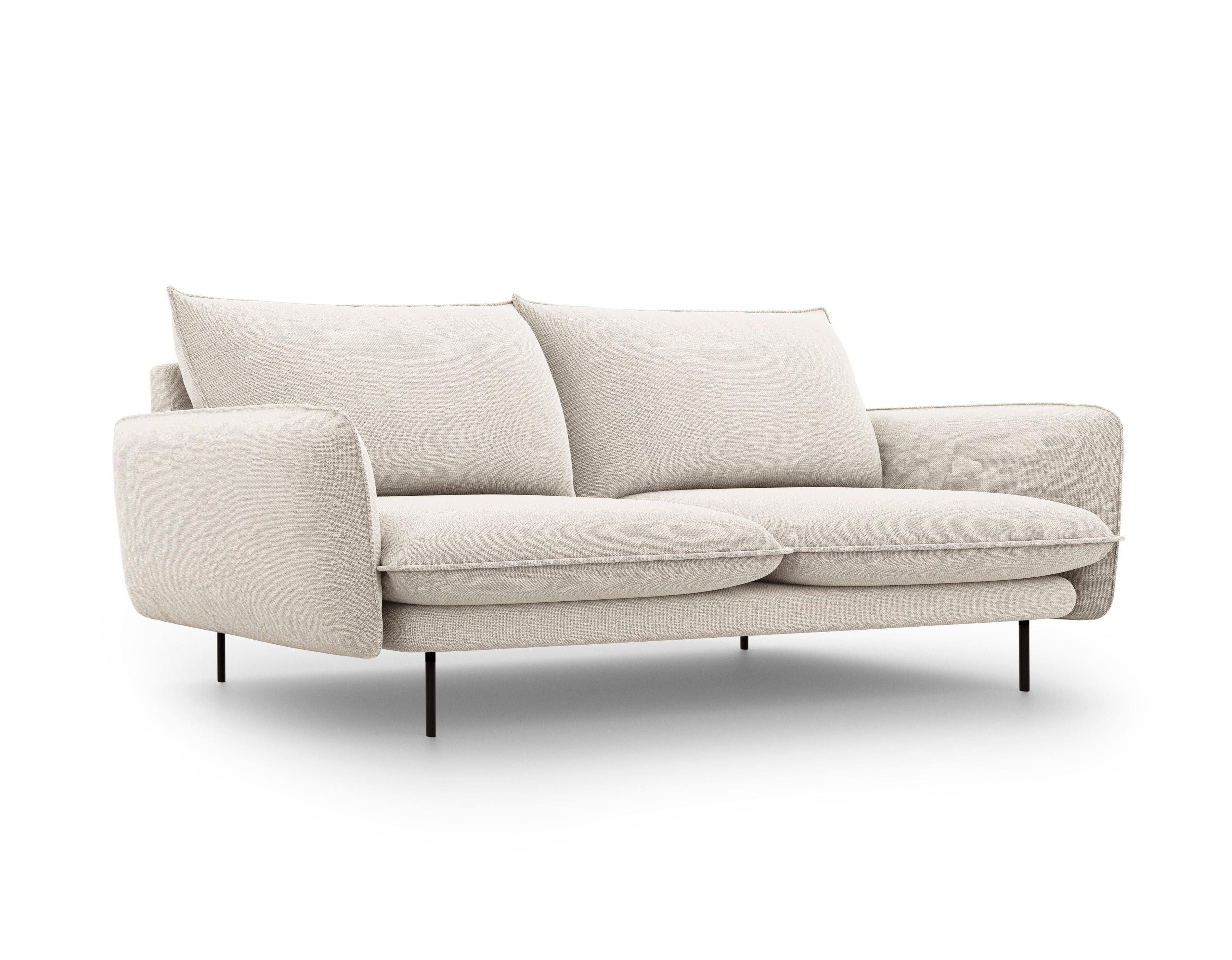 Sofa 3-osobowa VIENNA piaskowy z czarną podstawą Cosmopolitan Design Eye on Design