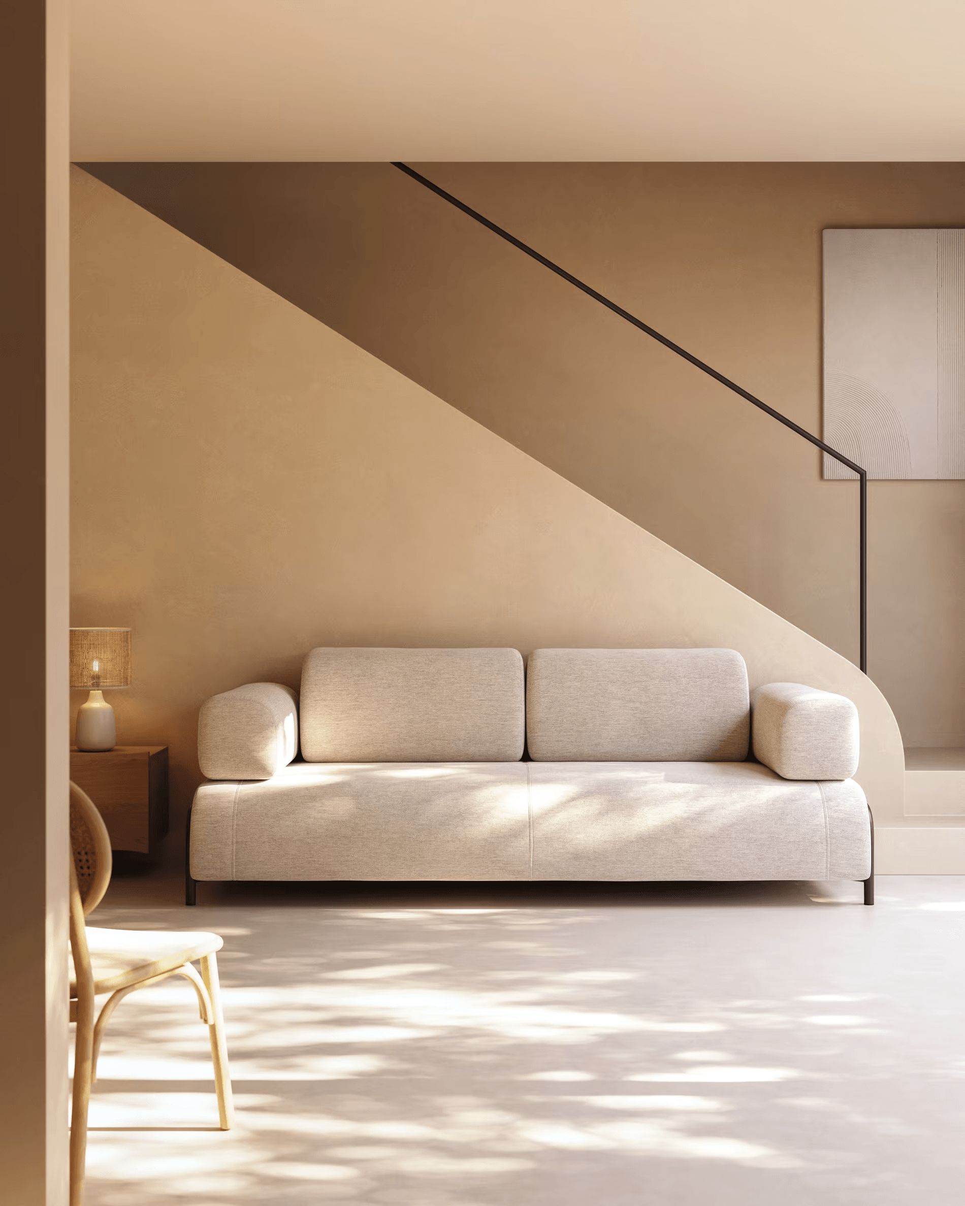 Sofa 3-osobowa z podłokietnikami COMPO beżowy La Forma Eye on Design