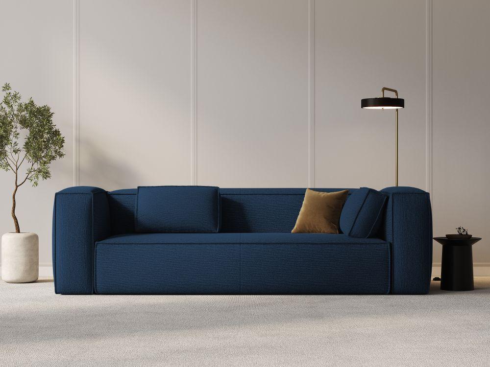 Sofa 4-osobowa MACKAY ciemnoniebieski boucle Cosmopolitan Design Eye on Design