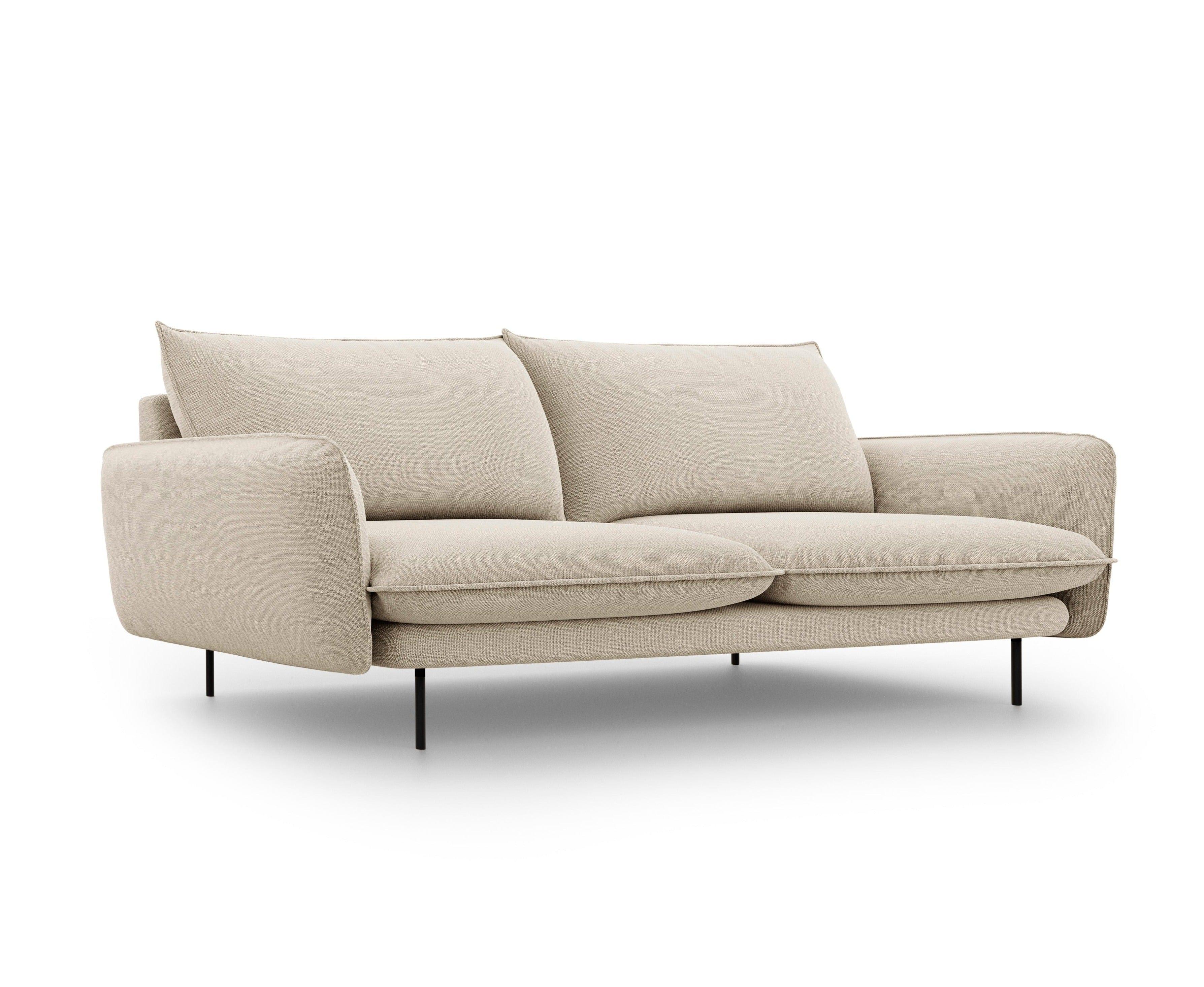 Sofa 4-osobowa VIENNA beżowy z czarną podstawą Cosmopolitan Design Eye on Design