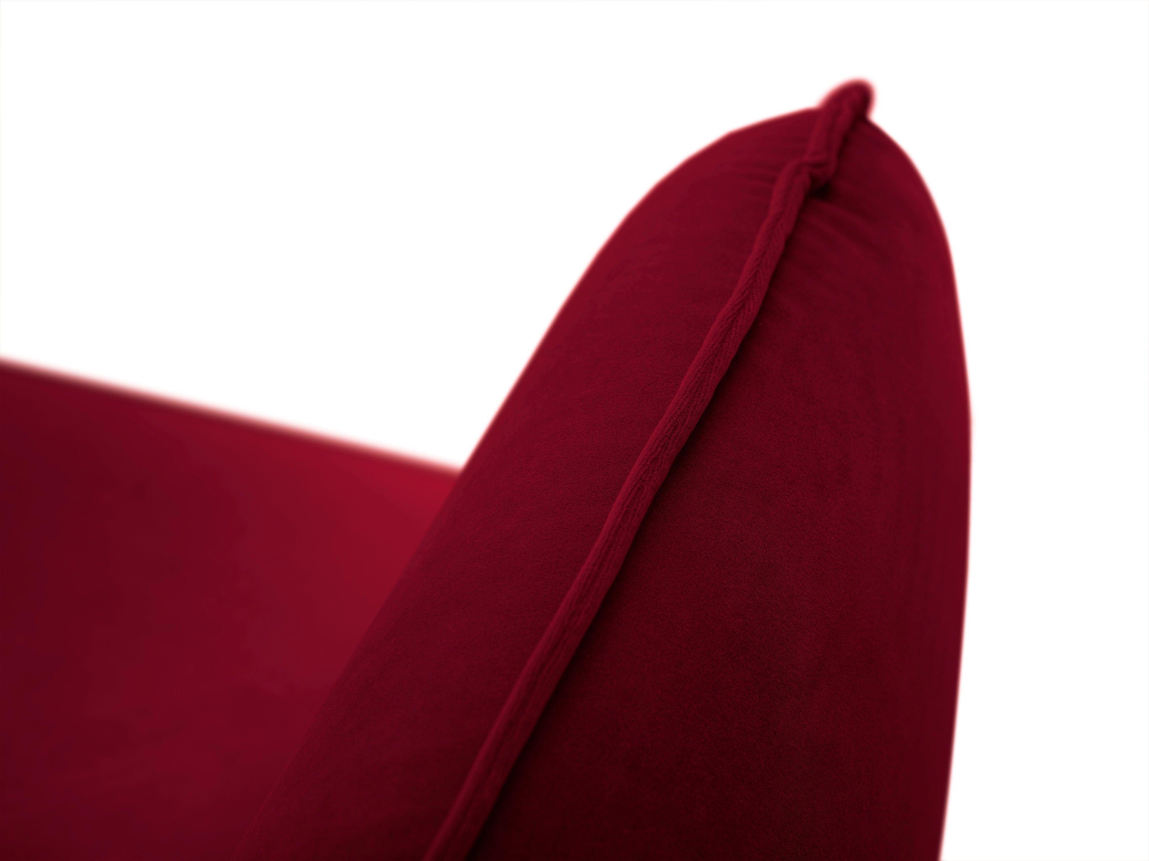 Sofa aksamitna 2-osobowa VIENNA bordowy z czarną podstawą Cosmopolitan Design Eye on Design