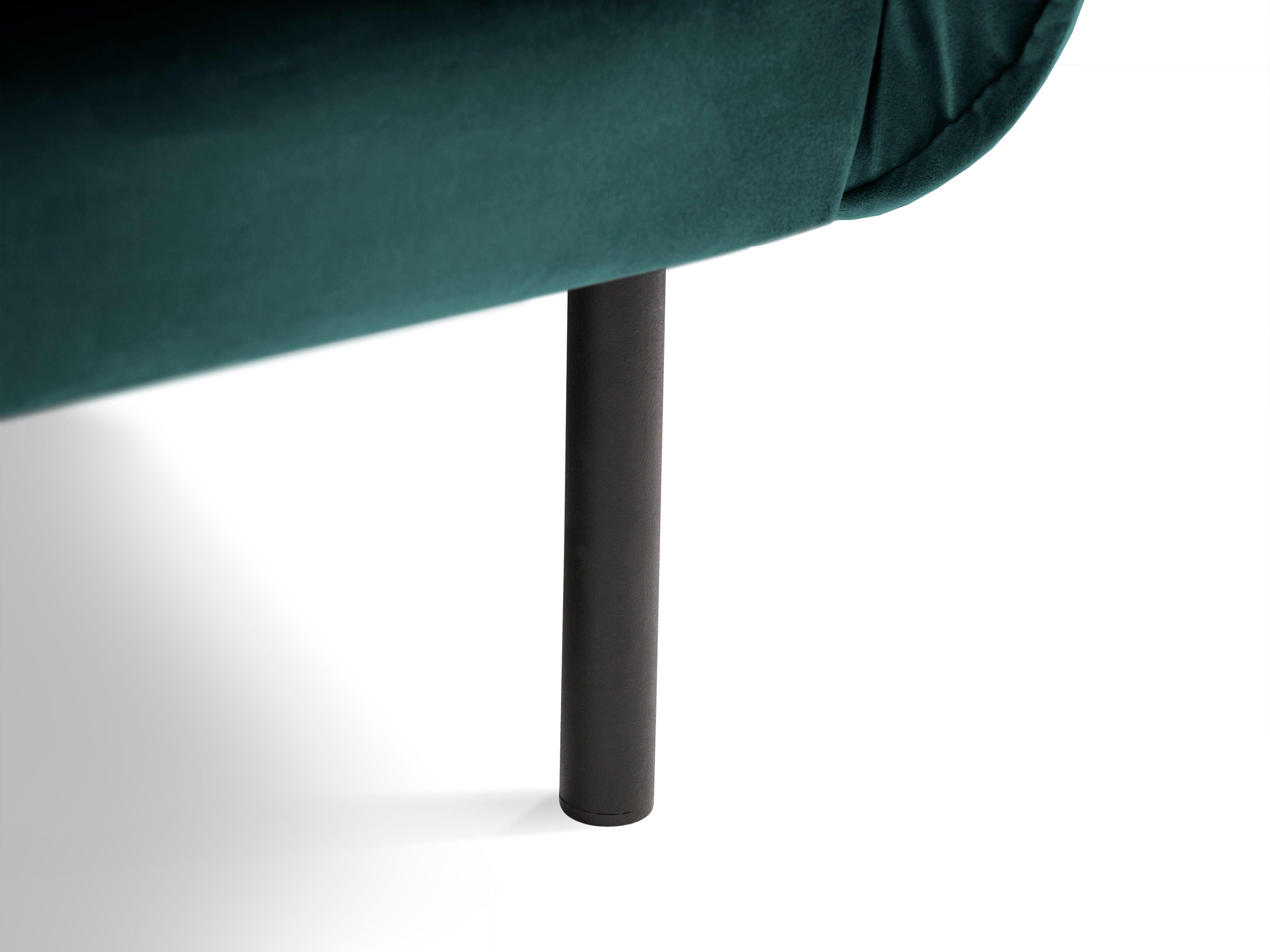 Sofa aksamitna 2-osobowa VIENNA morski z czarną podstawą Cosmopolitan Design Eye on Design