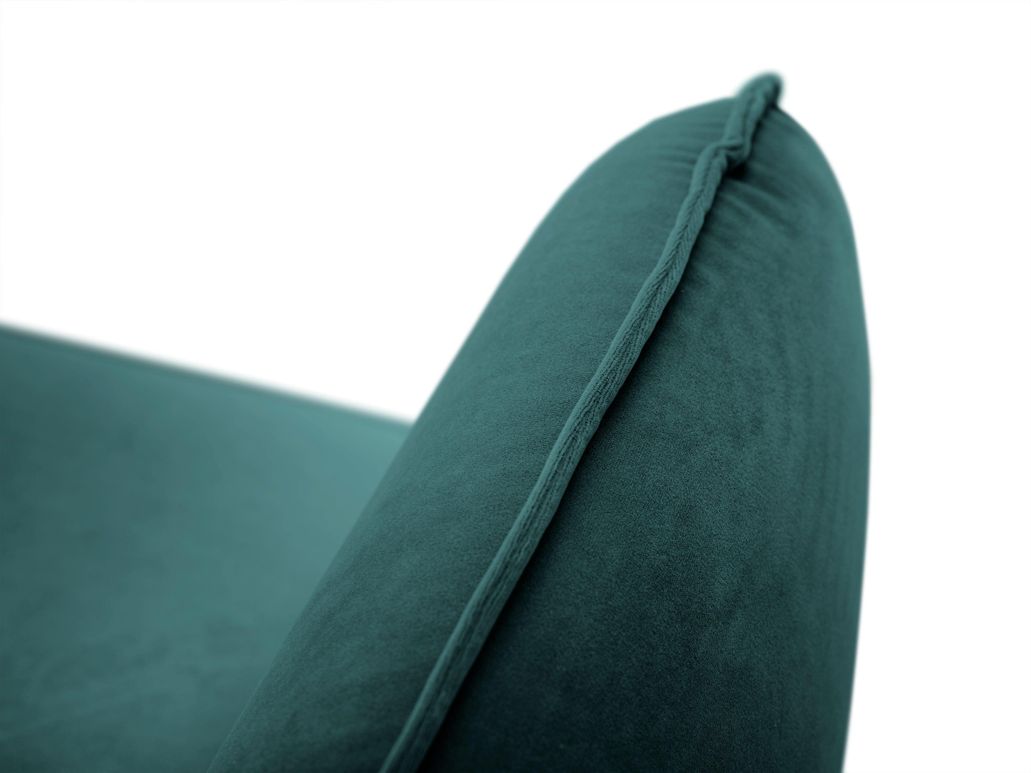 Sofa aksamitna 2-osobowa VIENNA morski z czarną podstawą Cosmopolitan Design Eye on Design