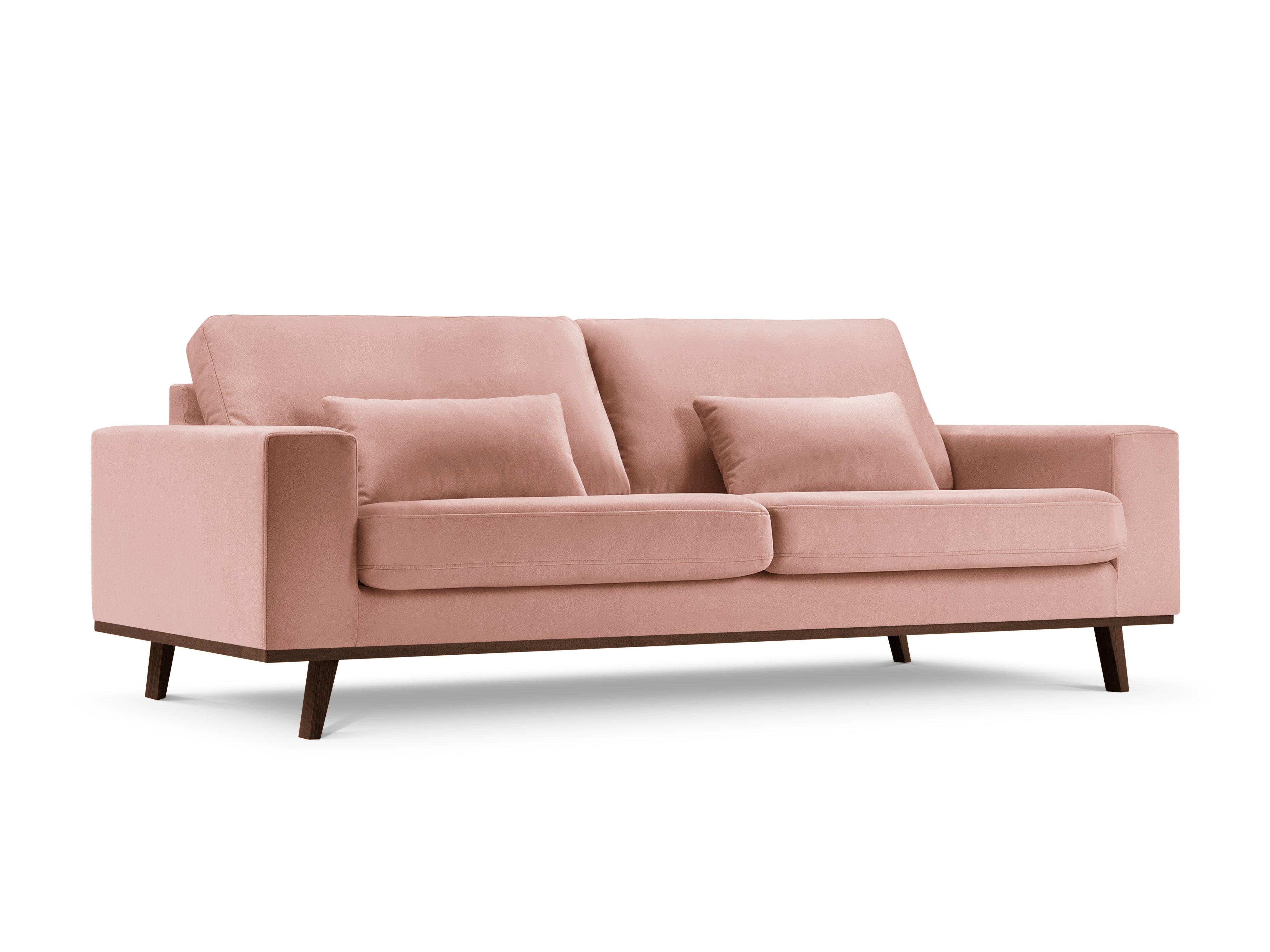 Sofa aksamitna 3-osobowa HEBE różowy Mazzini Sofas Eye on Design
