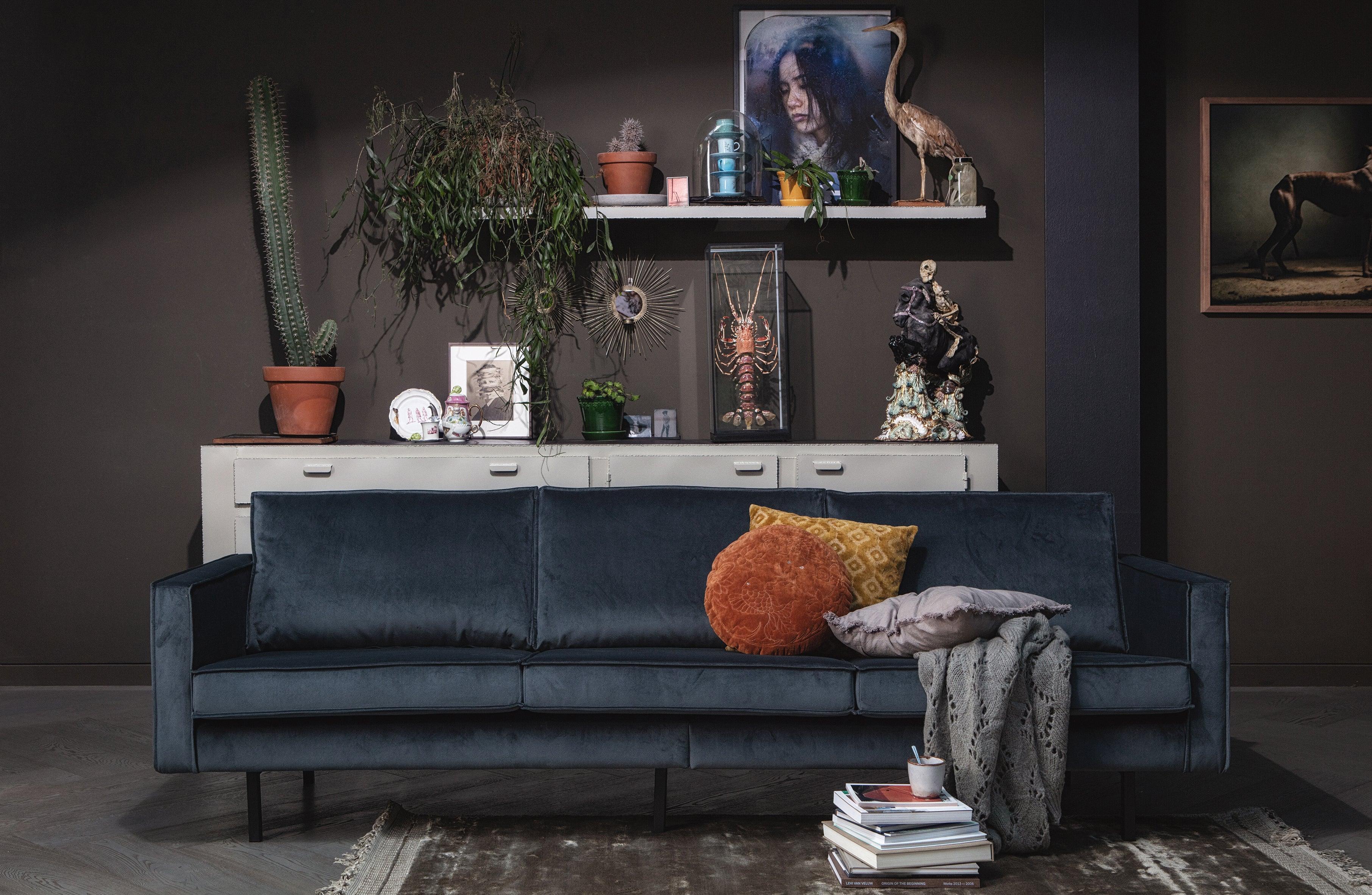 Rodeo Khaki velvet sofa