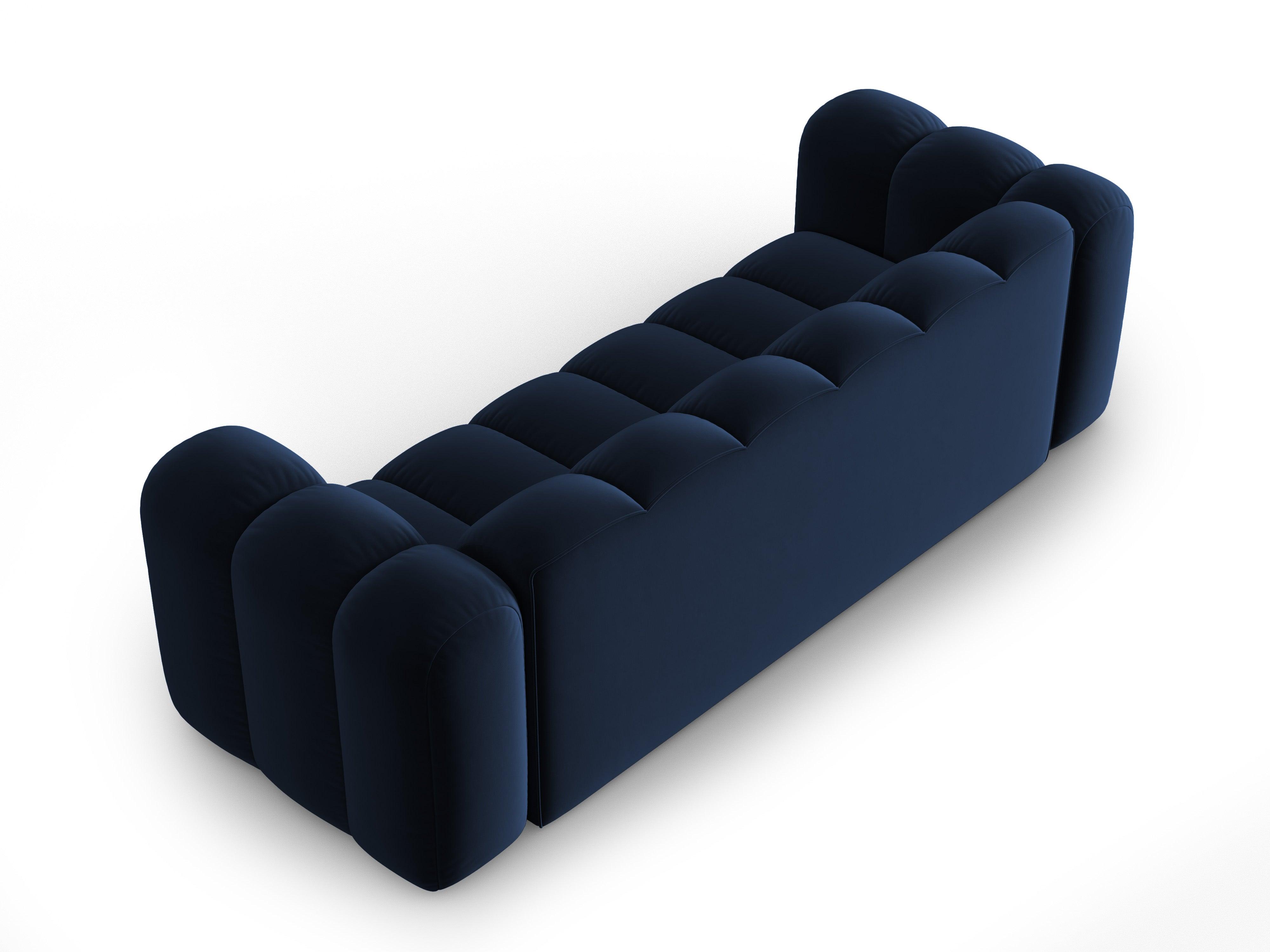 Sofa aksamitna 3-osobowa SKYLER granatowy Interieurs 86 Eye on Design
