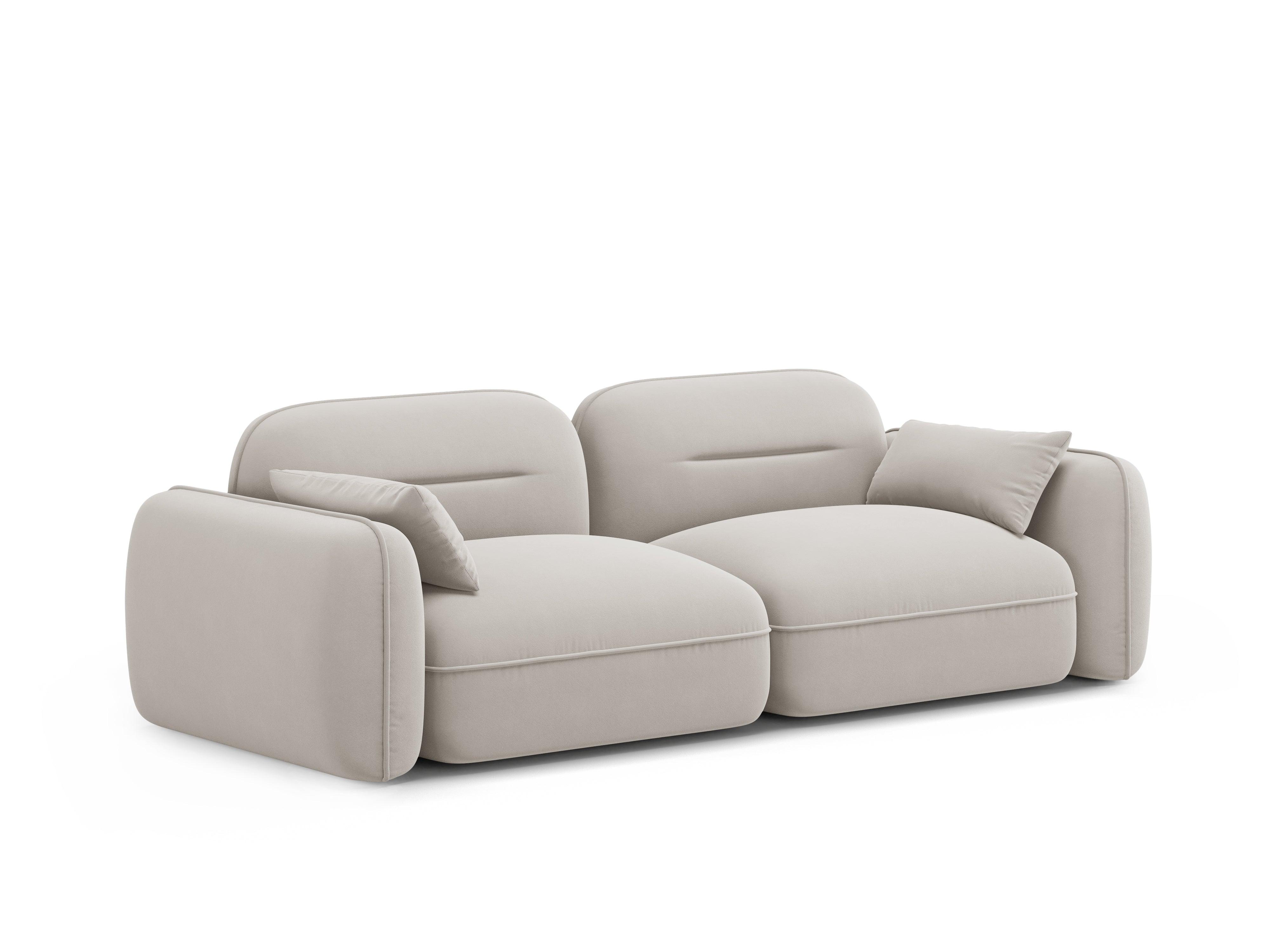 Sofa modułowa aksamitna 3-osobowa SYDNEY kość słoniowa Cosmopolitan Design Eye on Design