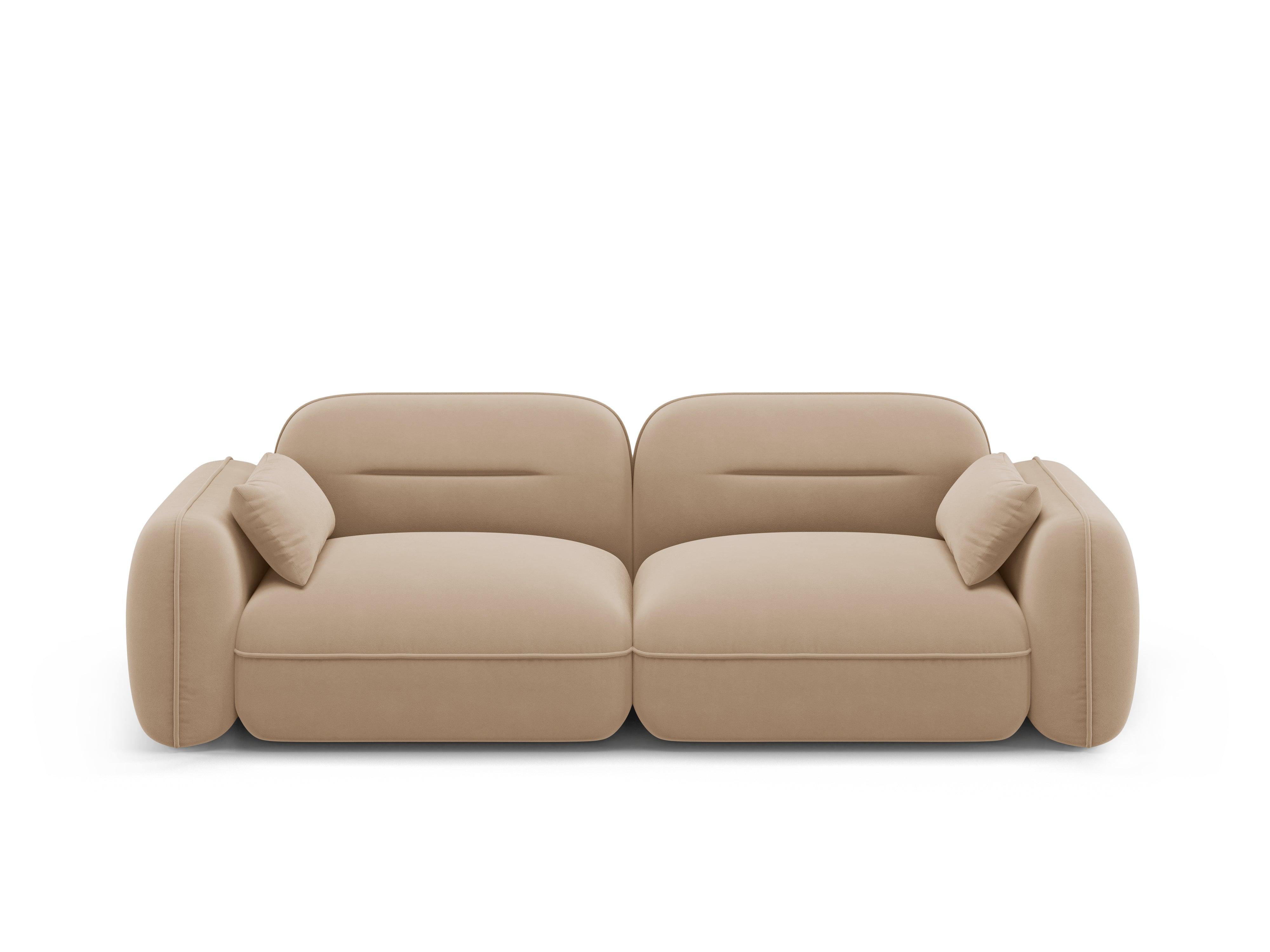 Sofa modułowa aksamitna 3-osobowa SYDNEY piaskowa Cosmopolitan Design Eye on Design