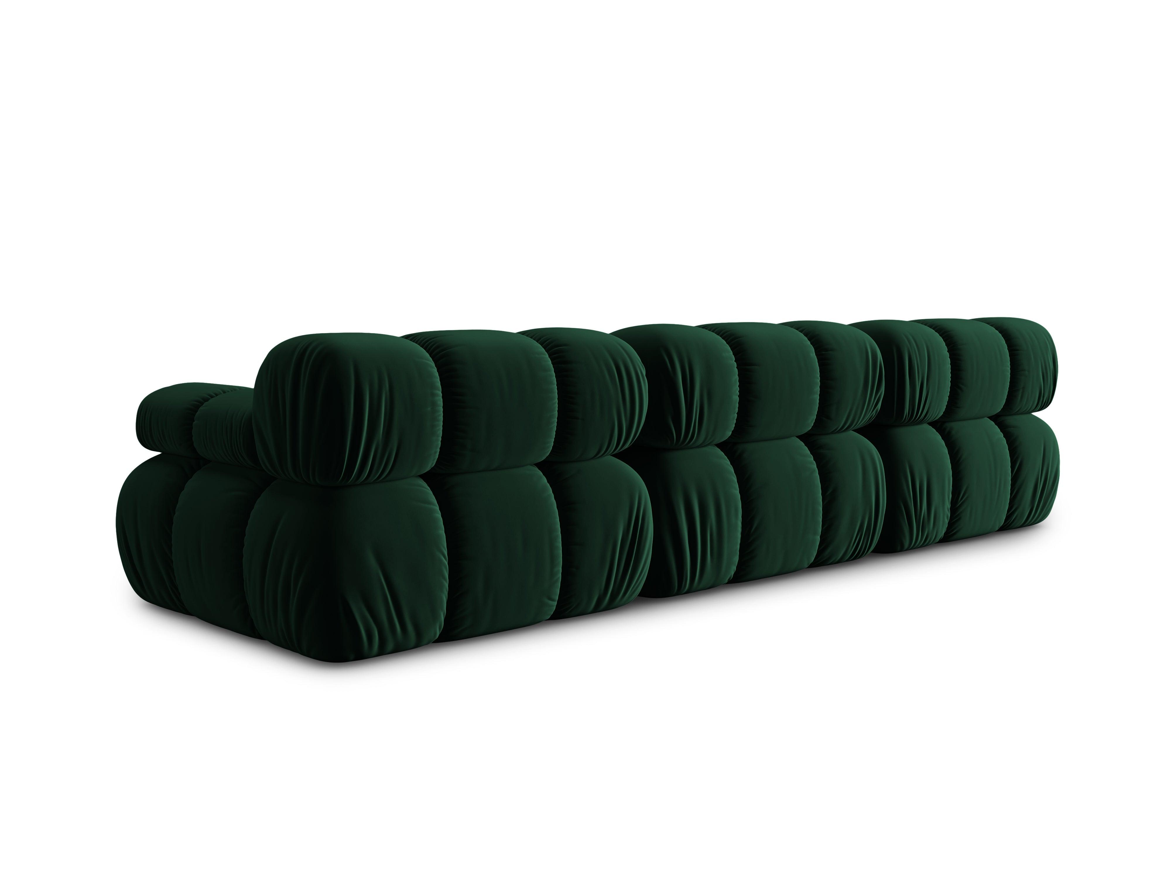 Sofa aksamitna 3-osobowa TROPEA butelkowa zieleń Milo Casa Eye on Design