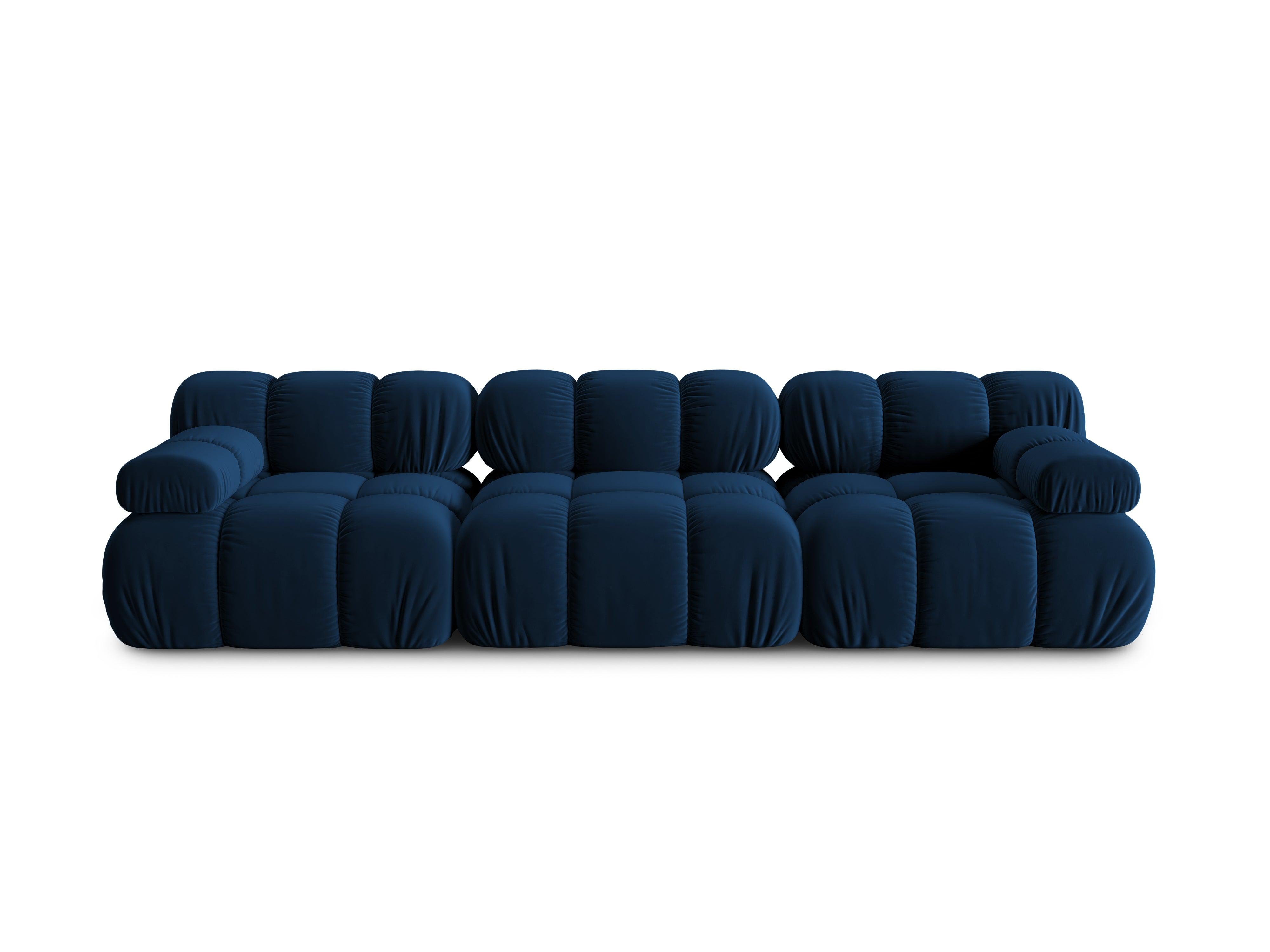 Sofa aksamitna 3-osobowa TROPEA granat królewski Milo Casa Eye on Design