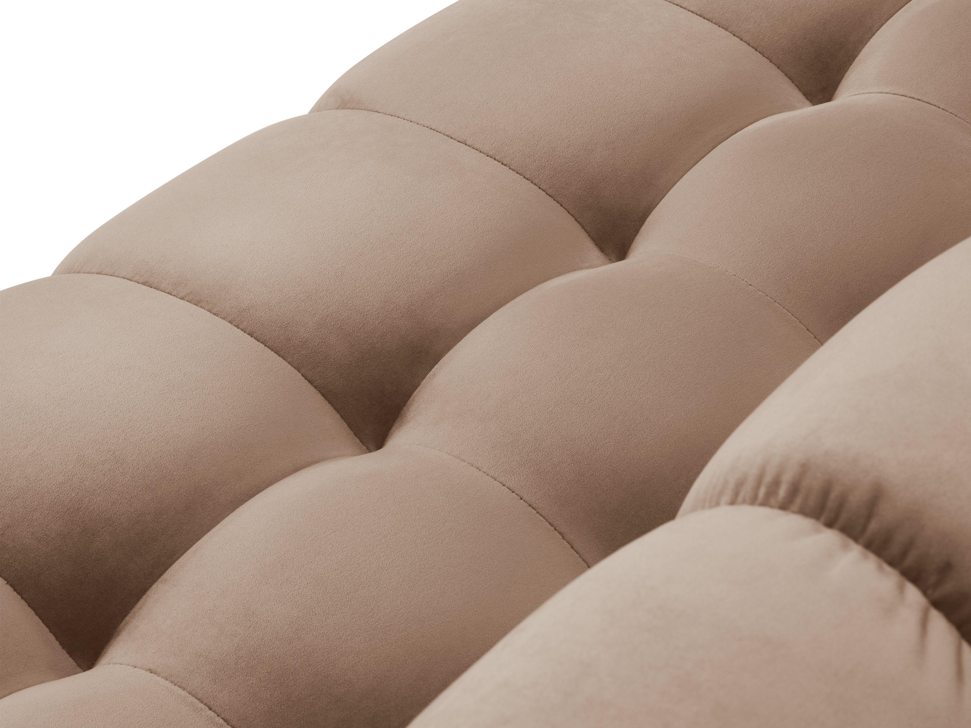 Sofa aksamitna 4-osobowa BALI beżowy z czarną podstawą Cosmopolitan Design Eye on Design