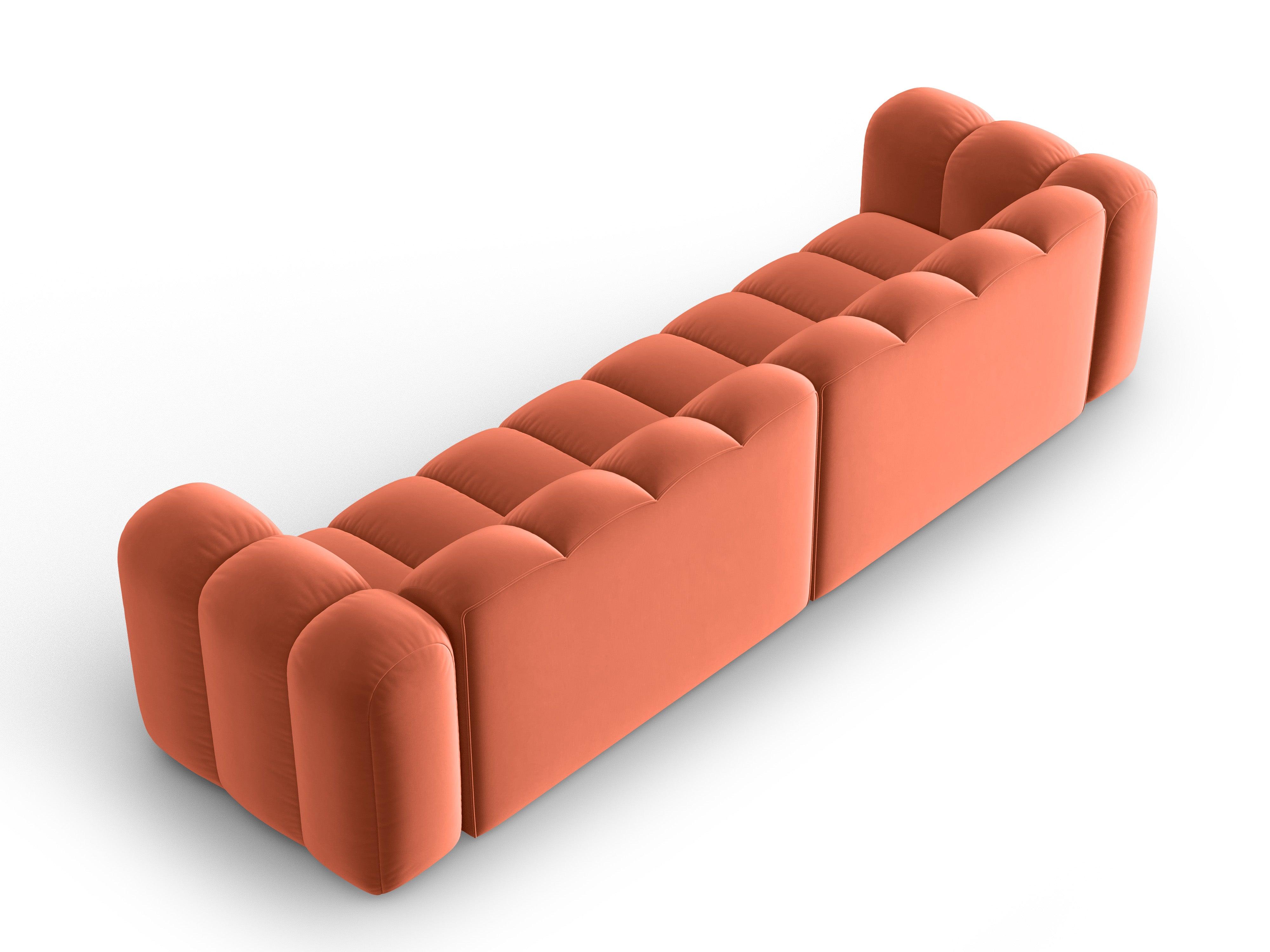 Sofa aksamitna 4-osobowa SKYLER koralowy Interieurs 86 Eye on Design
