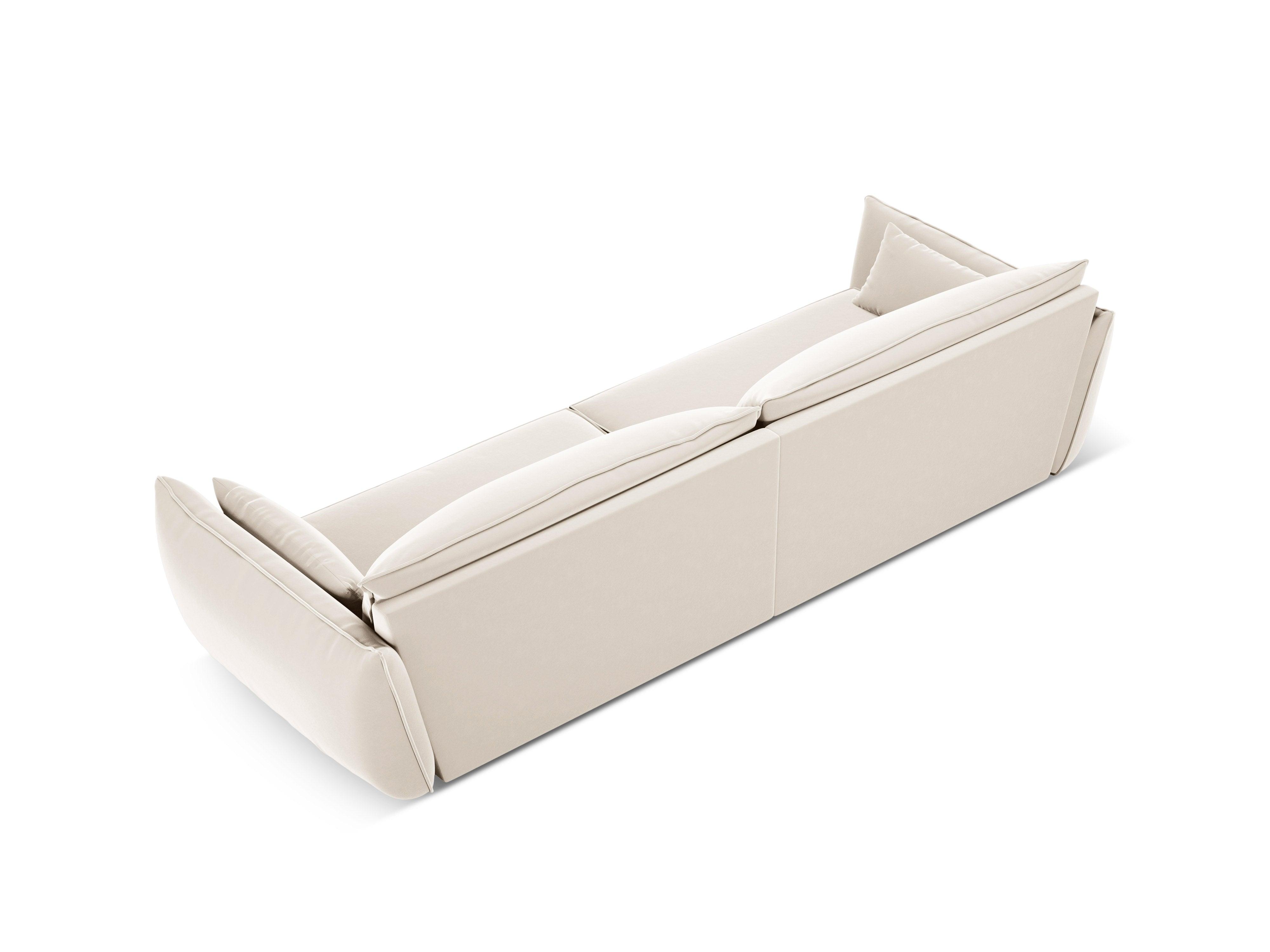 Sofa aksamitna 4-osobowa VANDA beżowy Mazzini Sofas Eye on Design
