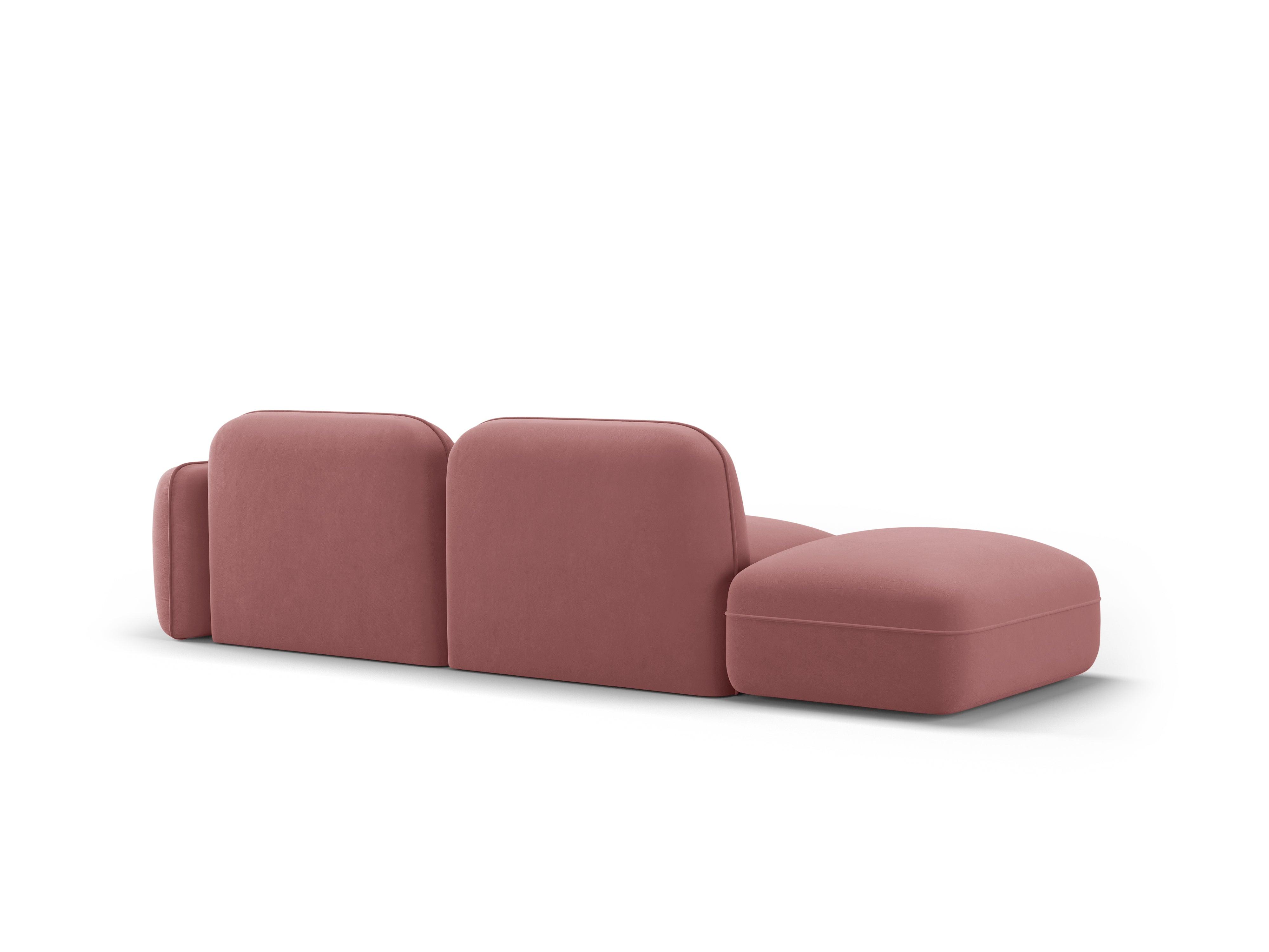 Sofa modułowa aksamitna lewostronna 3-osobowa SYDNEY łososiowy Cosmopolitan Design Eye on Design