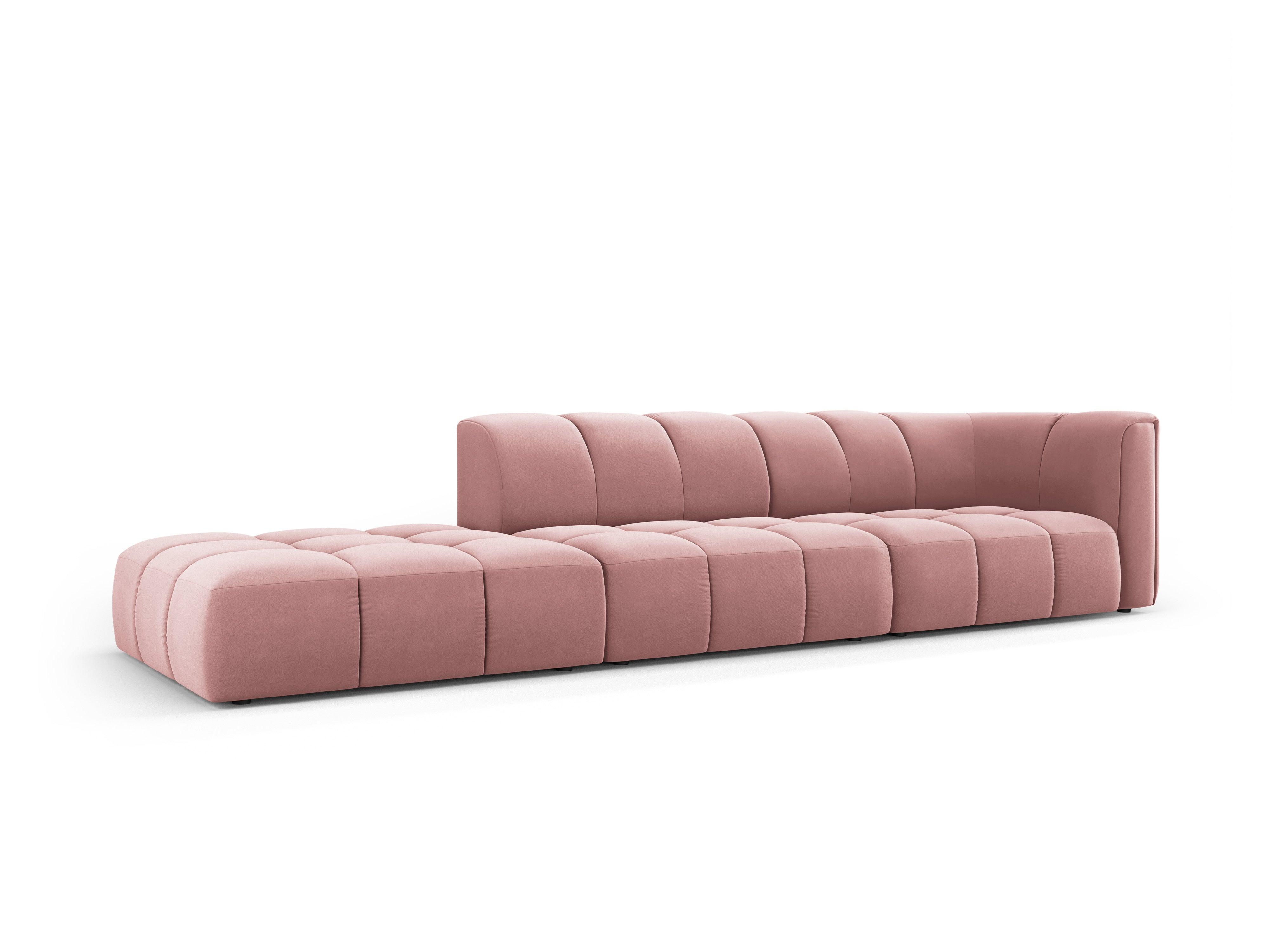 Sofa aksamitna lewostronna FRANCESCA różowy Milo Casa Eye on Design
