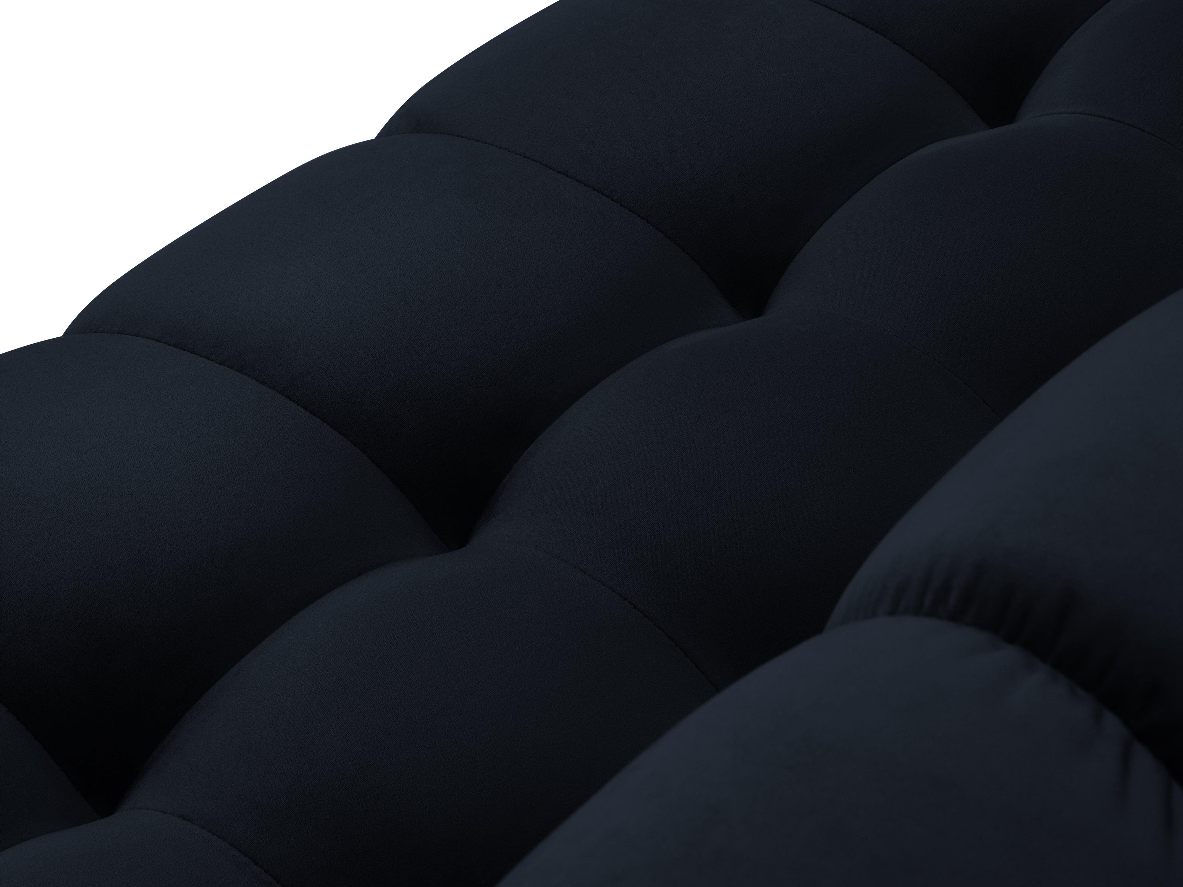 Sofa aksamitna panoramiczna 9-osobowa BALI ciemnoniebieski ze złotą podstawą Cosmopolitan Design Eye on Design
