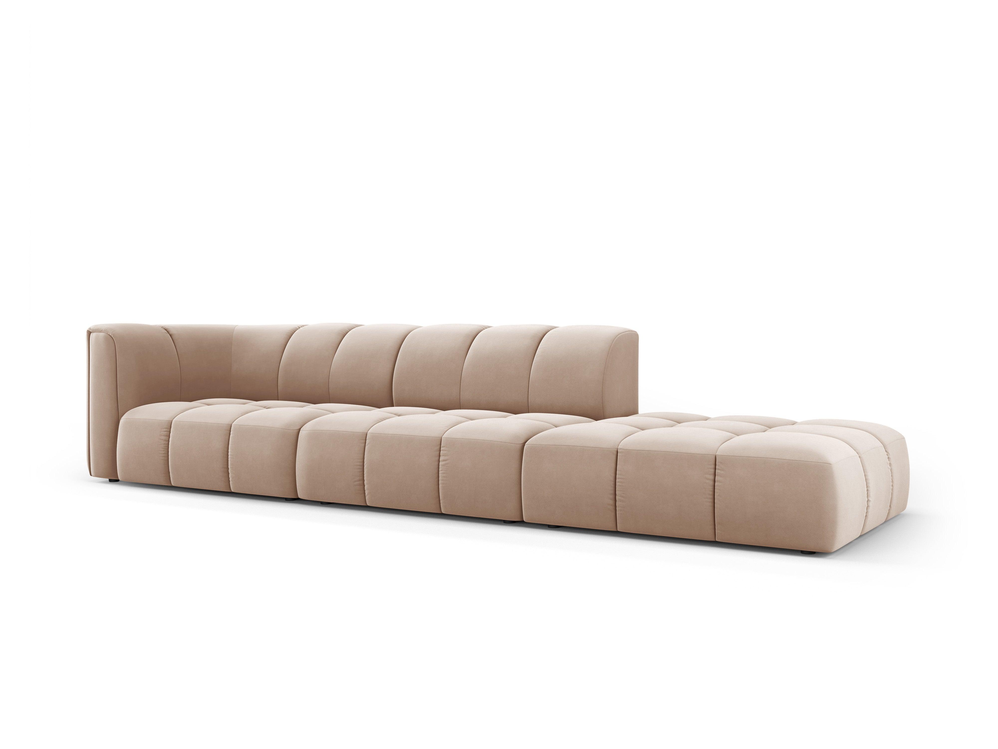 Sofa aksamitna prawostronna FRANCESCA beżowy Milo Casa Eye on Design