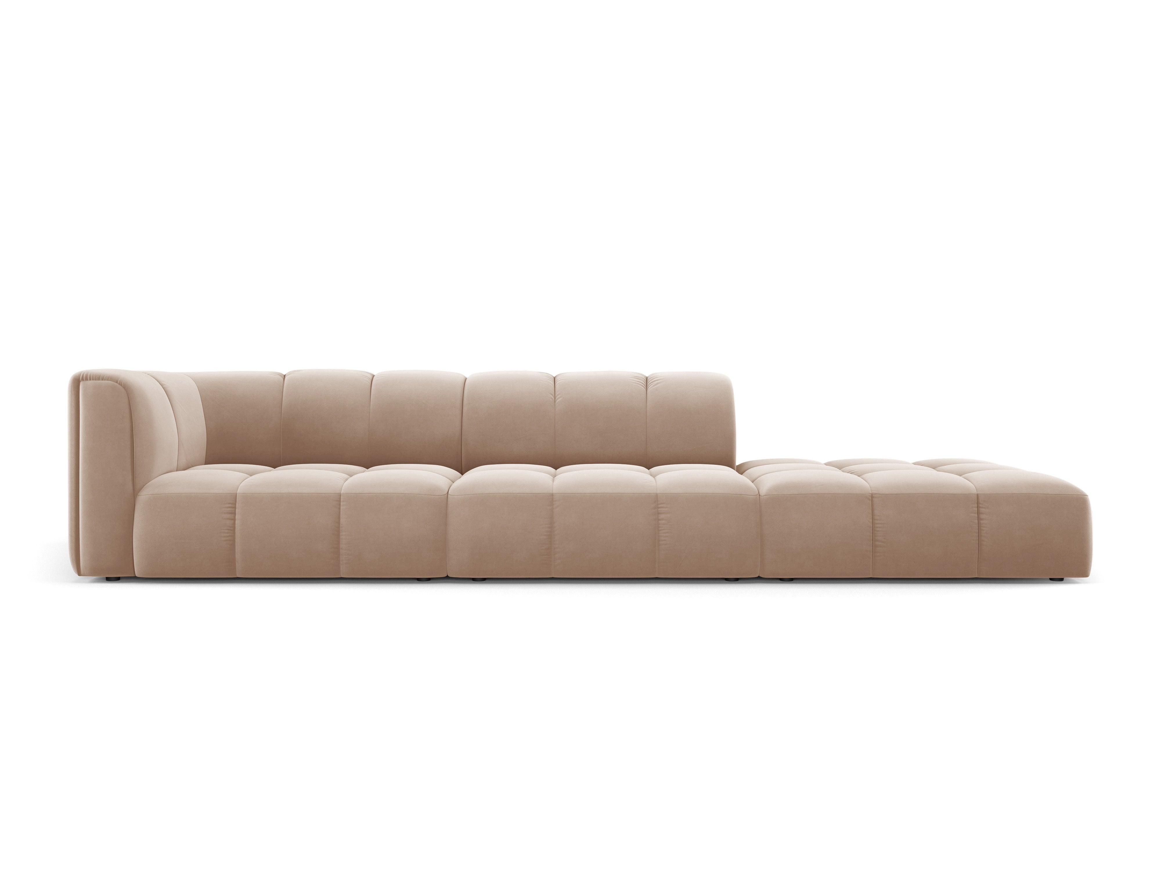 Sofa aksamitna prawostronna FRANCESCA beżowy Milo Casa Eye on Design