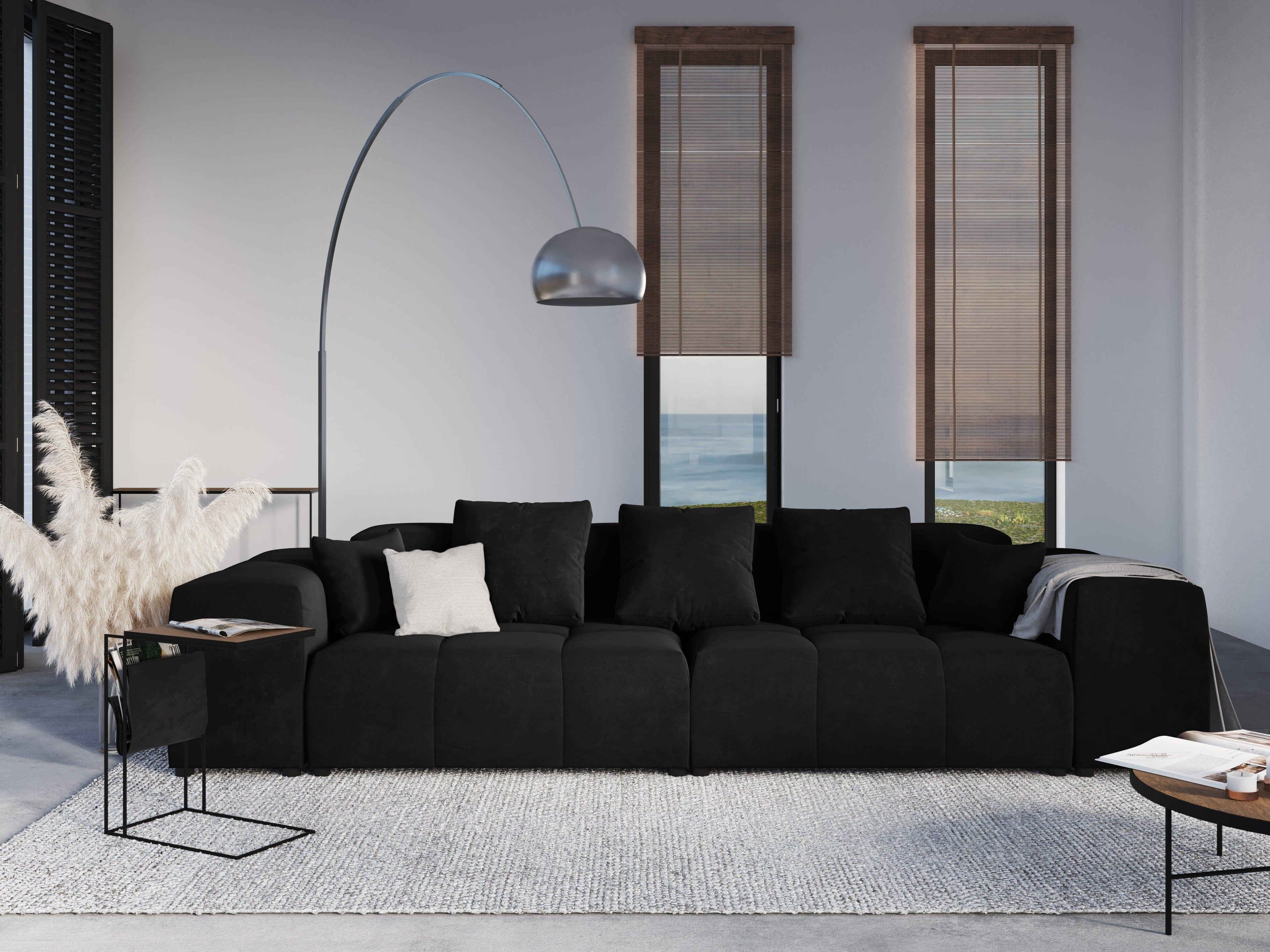 Sofa aksamitna ROME czarny Cosmopolitan Design Eye on Design