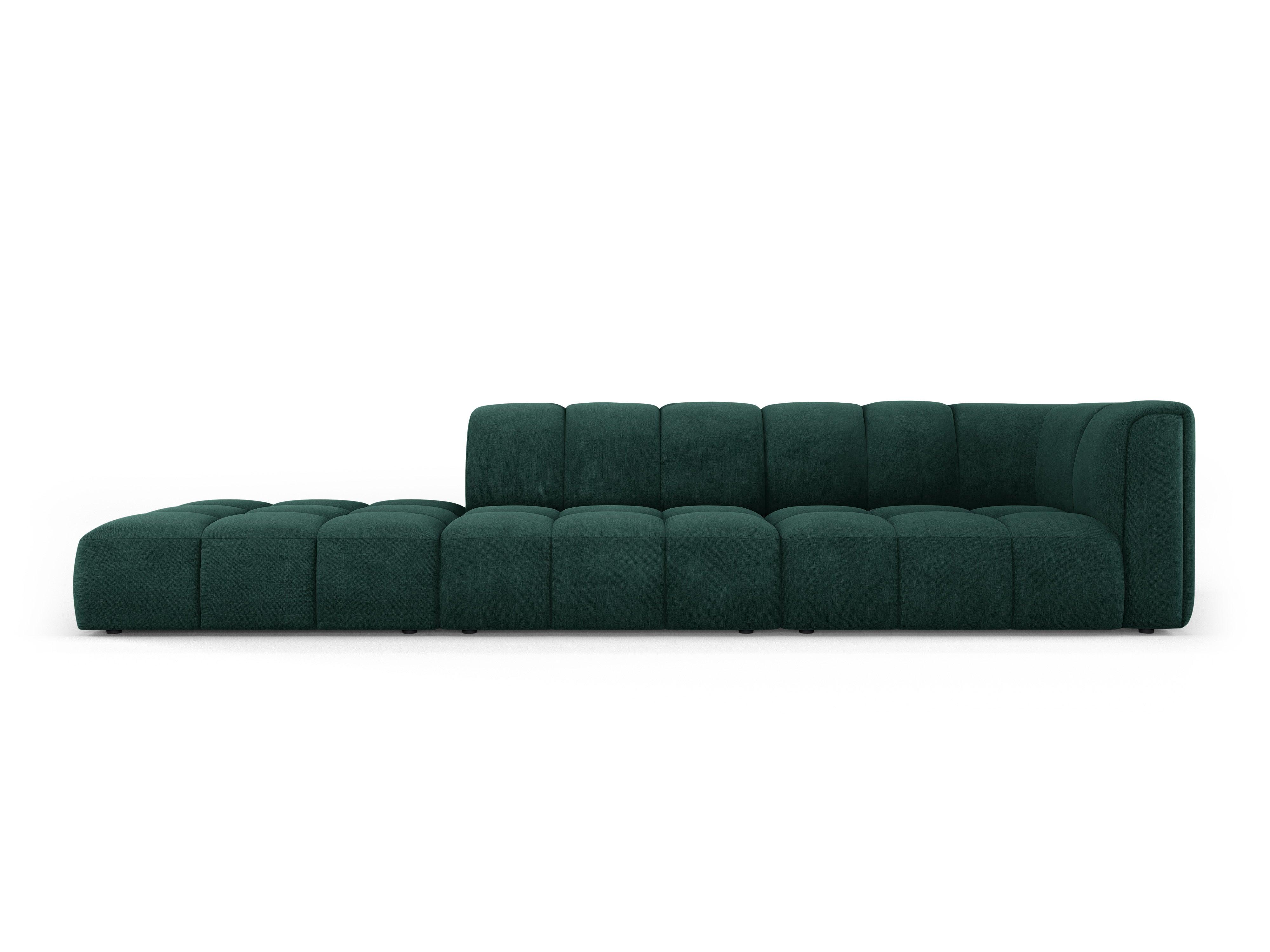Sofa lewostronna FRANCESCA butelkowa zieleń szenil Milo Casa Eye on Design