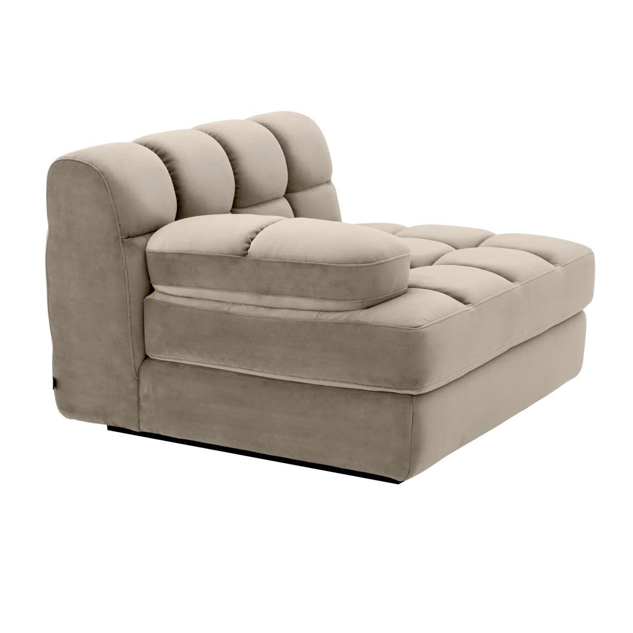 Sofa modułowa aksamitna DEAN - siedzisko narożne beżowe Eichholtz Eye on Design