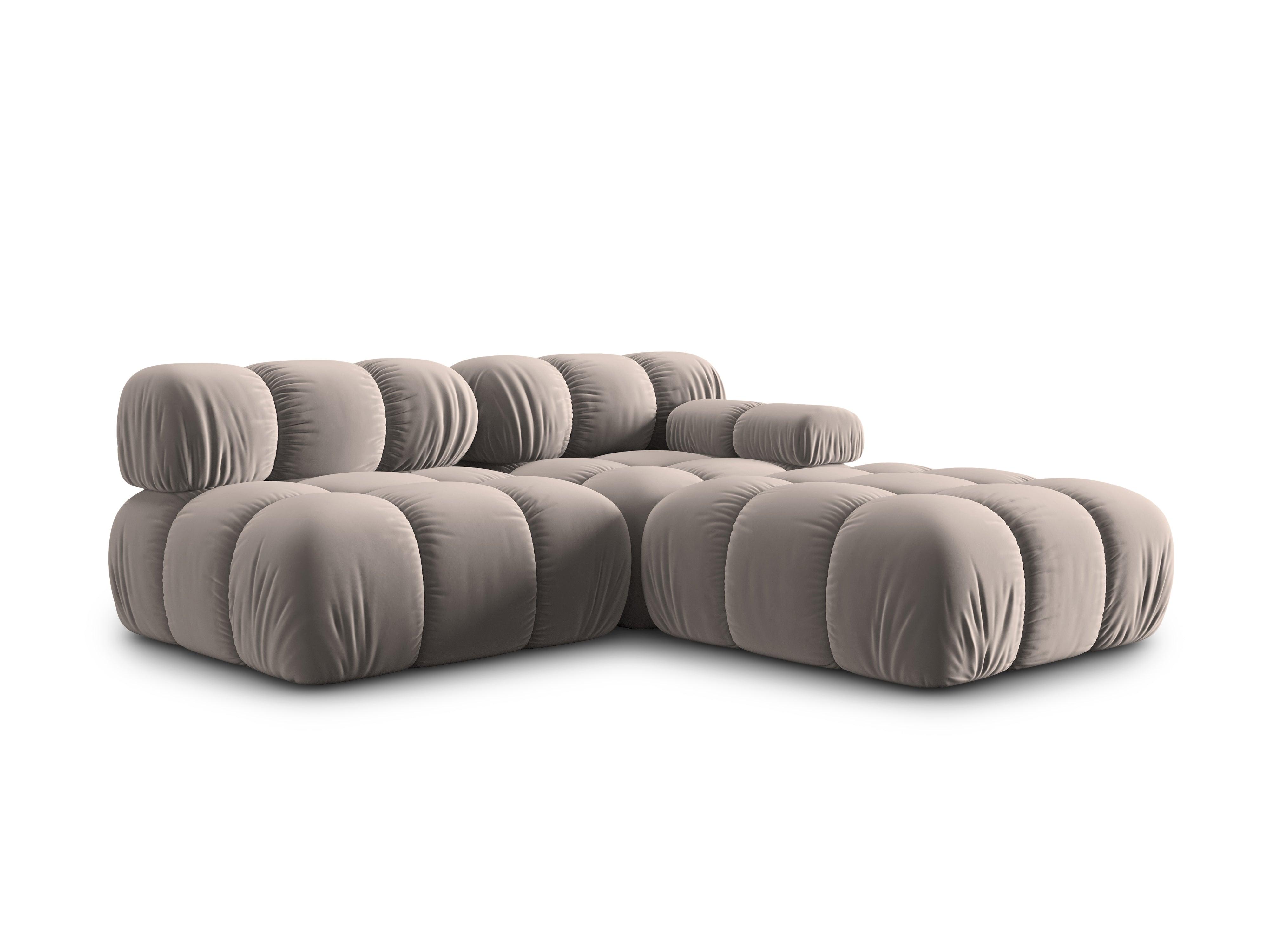 Sofa modułowa aksamitna lewostronna 4-osobowa TROPEA cappuccino Milo Casa Eye on Design