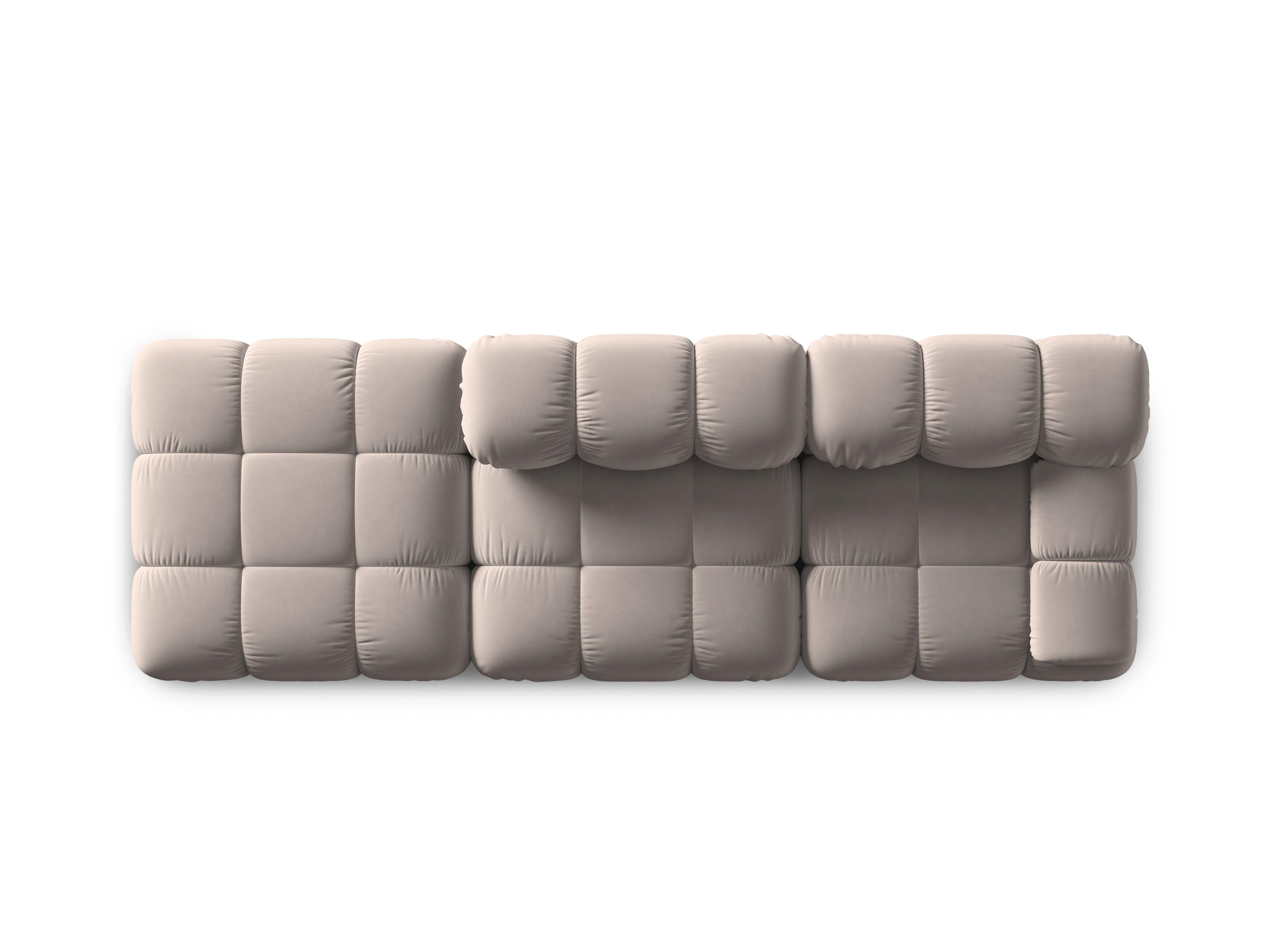 Sofa modułowa aksamitna lewostronna 4-osobowa TROPEA cappuccino Milo Casa Eye on Design
