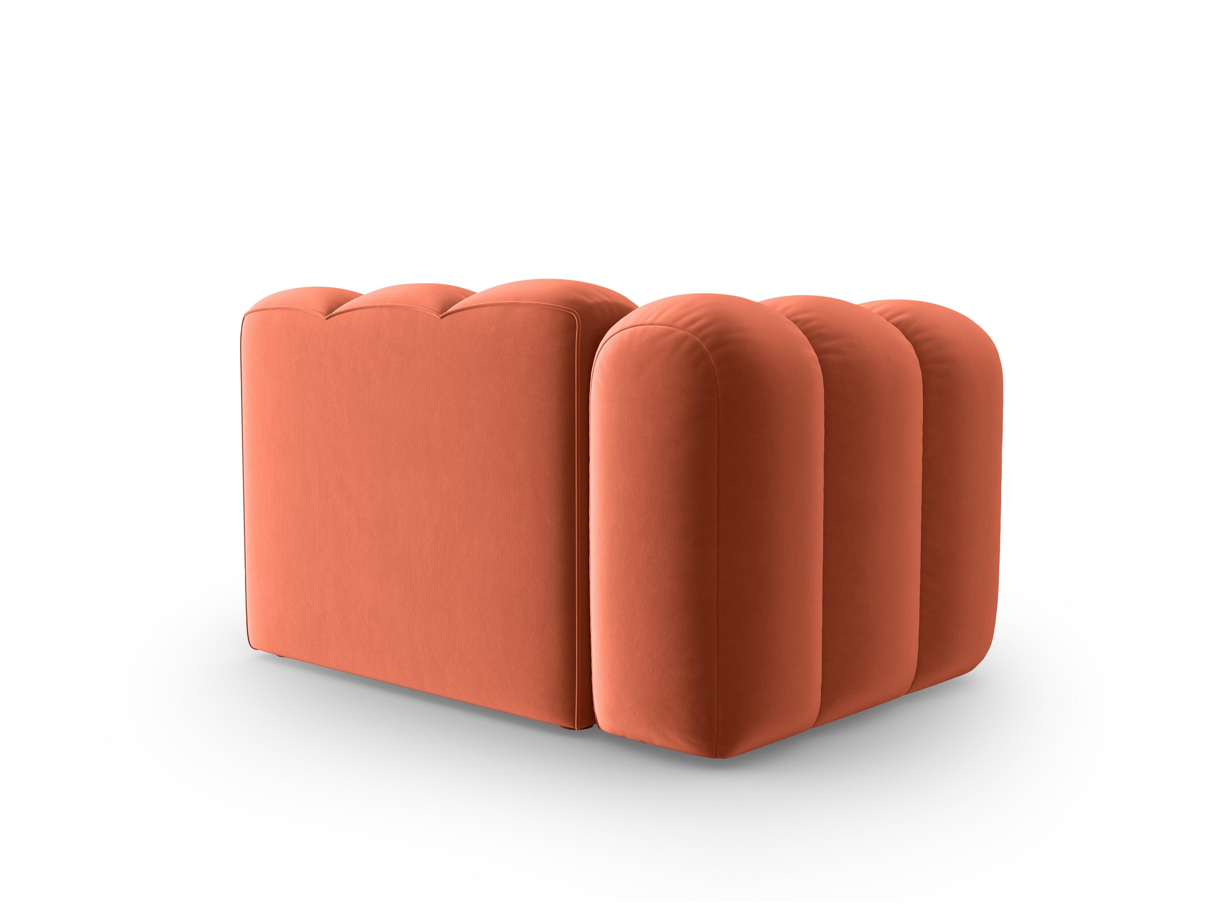 Sofa modułowa aksamitna lewostronna SKYLER koralowy - element końcowy Interieurs 86 Eye on Design