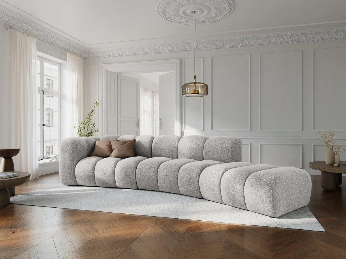 Sofa modułowa aksamitna lewostronna SKYLER szary - element końcowy Interieurs 86 Eye on Design