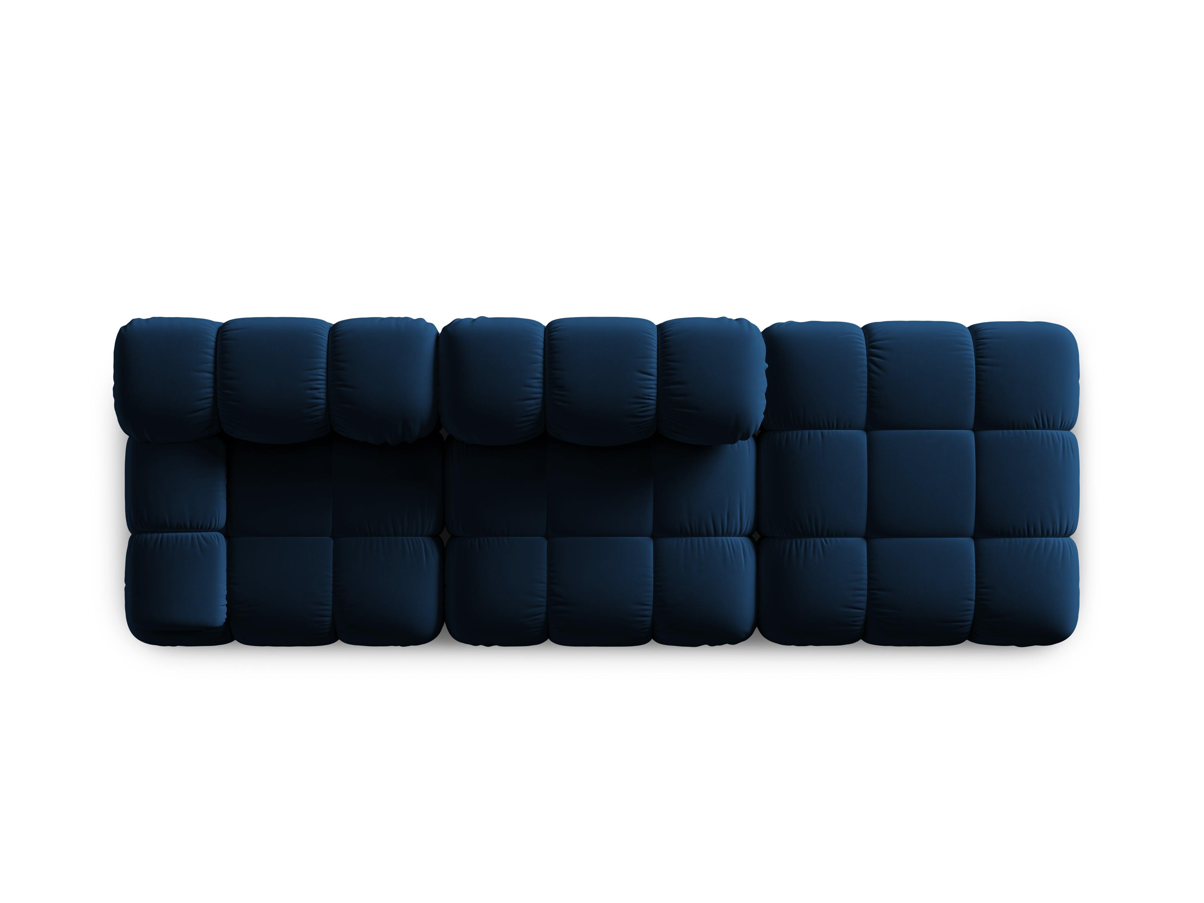 Sofa modułowa aksamitna prawostronna 4-osobowa TROPEA granat królewski Milo Casa Eye on Design