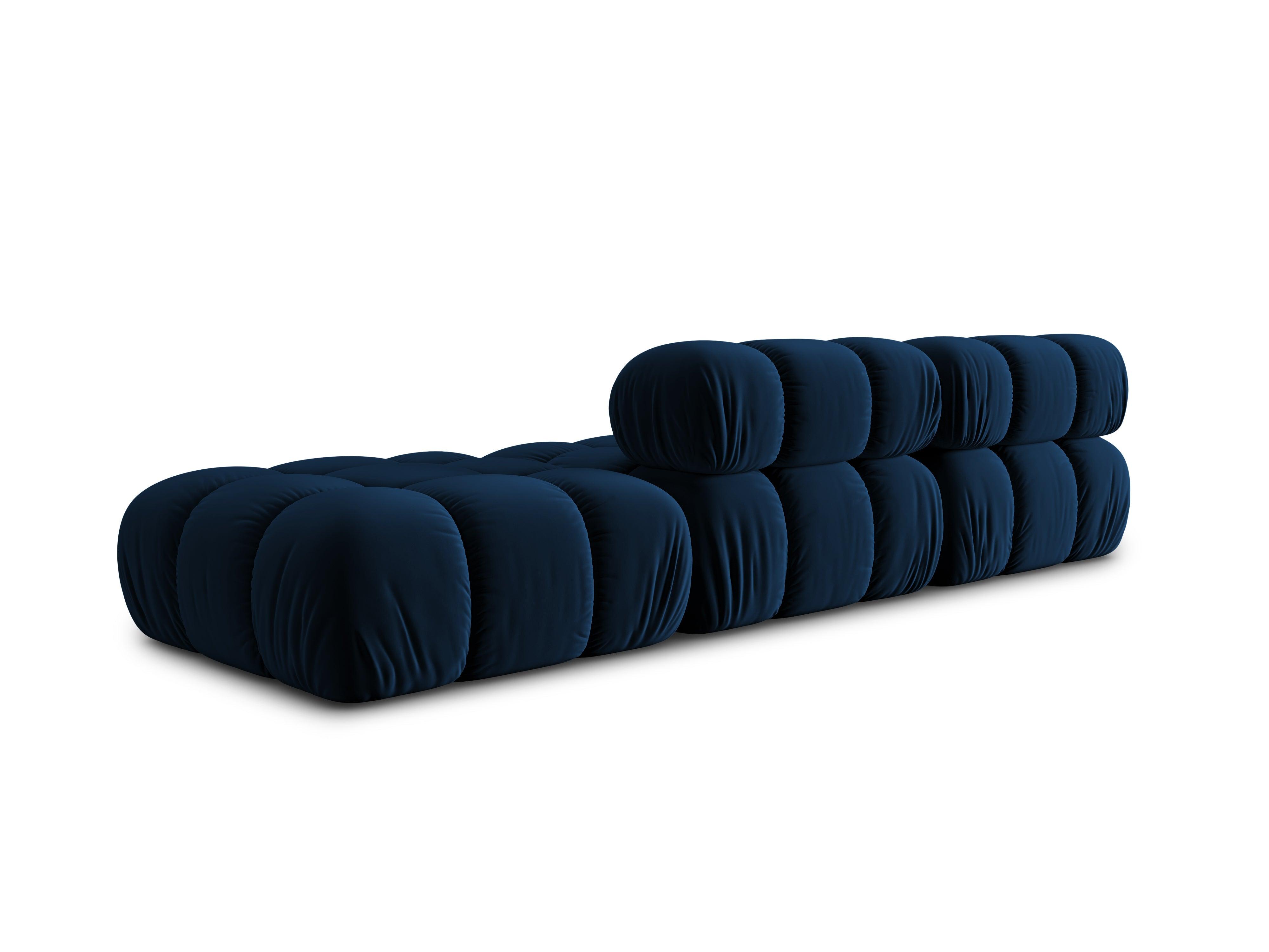 Sofa modułowa aksamitna prawostronna 4-osobowa TROPEA granat królewski Milo Casa Eye on Design