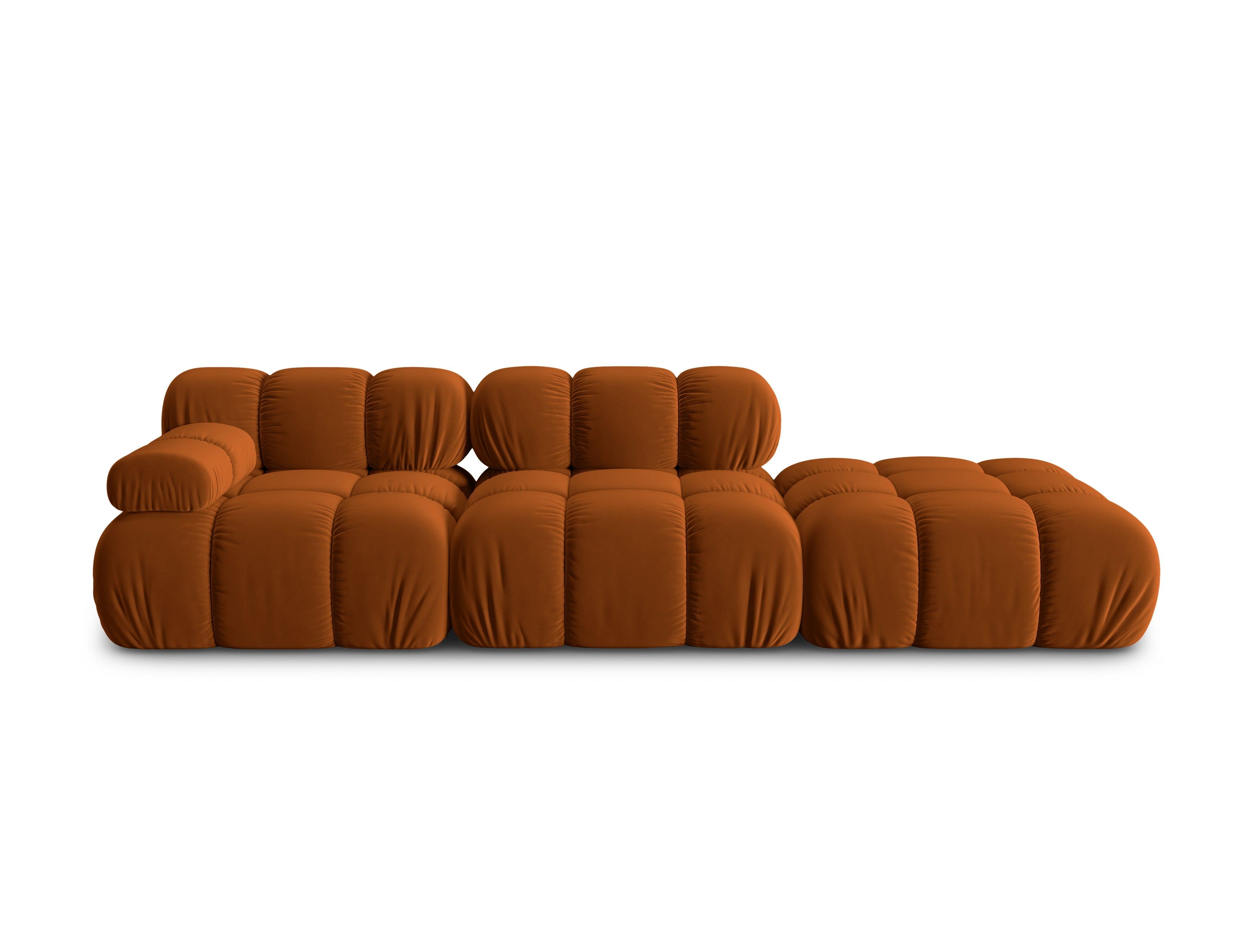 Sofa modułowa aksamitna prawostronna 4-osobowa TROPEA terracotta Milo Casa Eye on Design