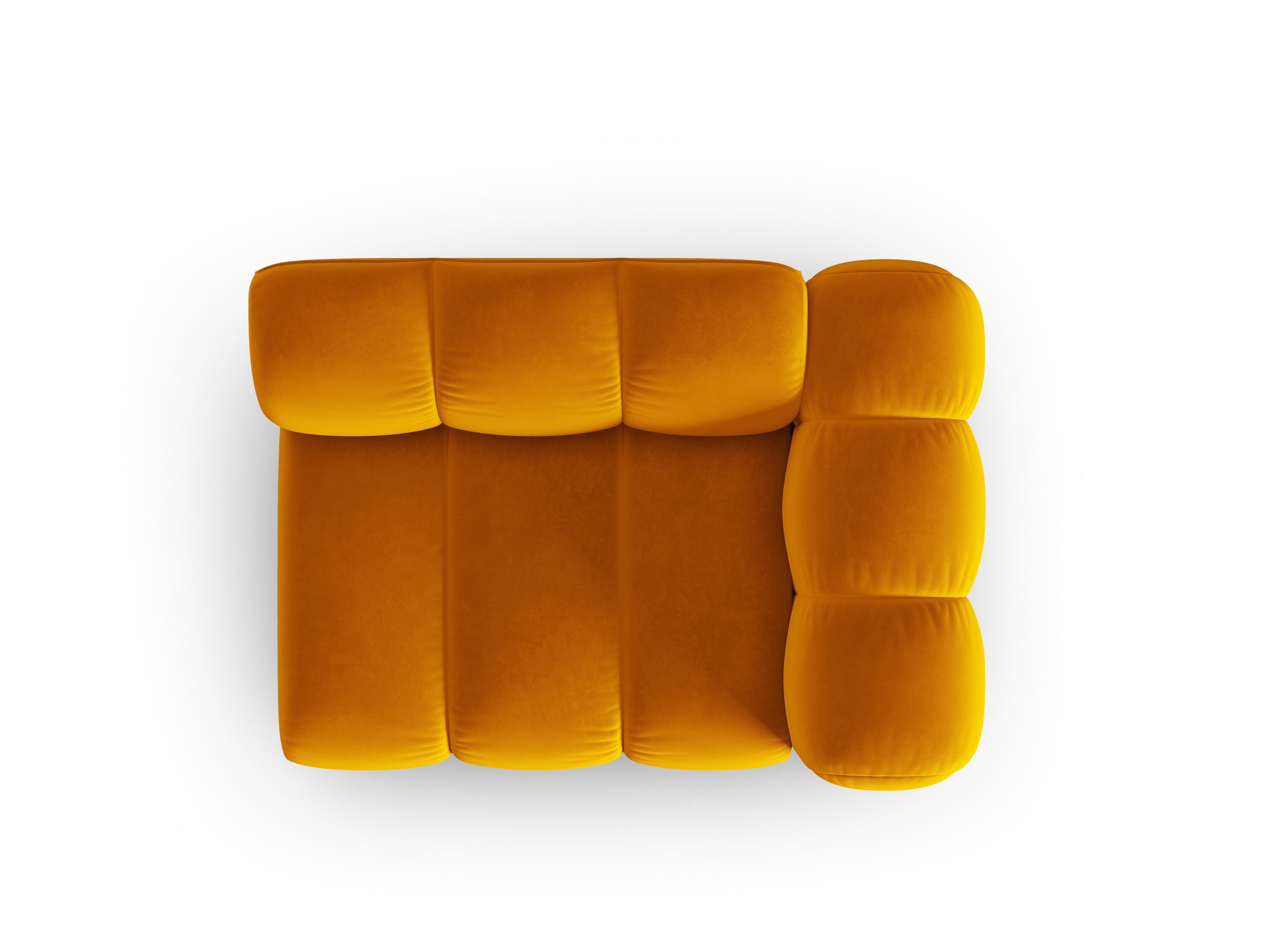 Sofa modułowa aksamitna prawostronna SKYLER musztardowy - element końcowy Interieurs 86 Eye on Design