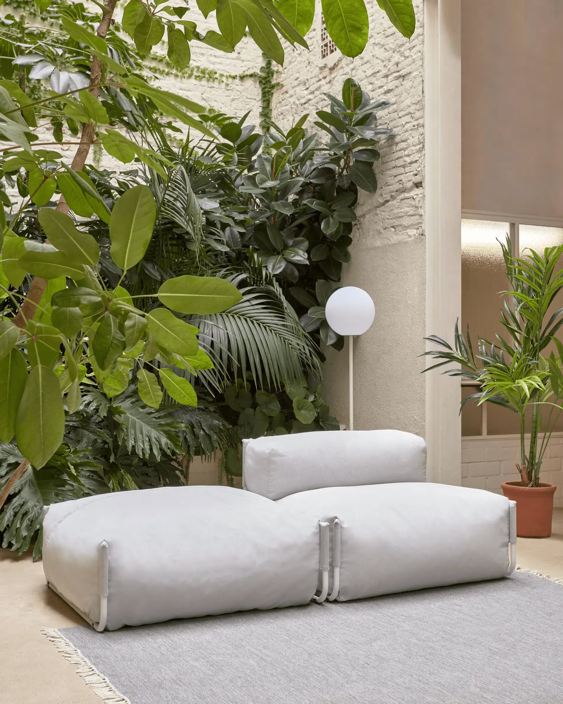 Sofa modułowa ogrodowa SQUARE - fotel jasnoszary – Kave Home