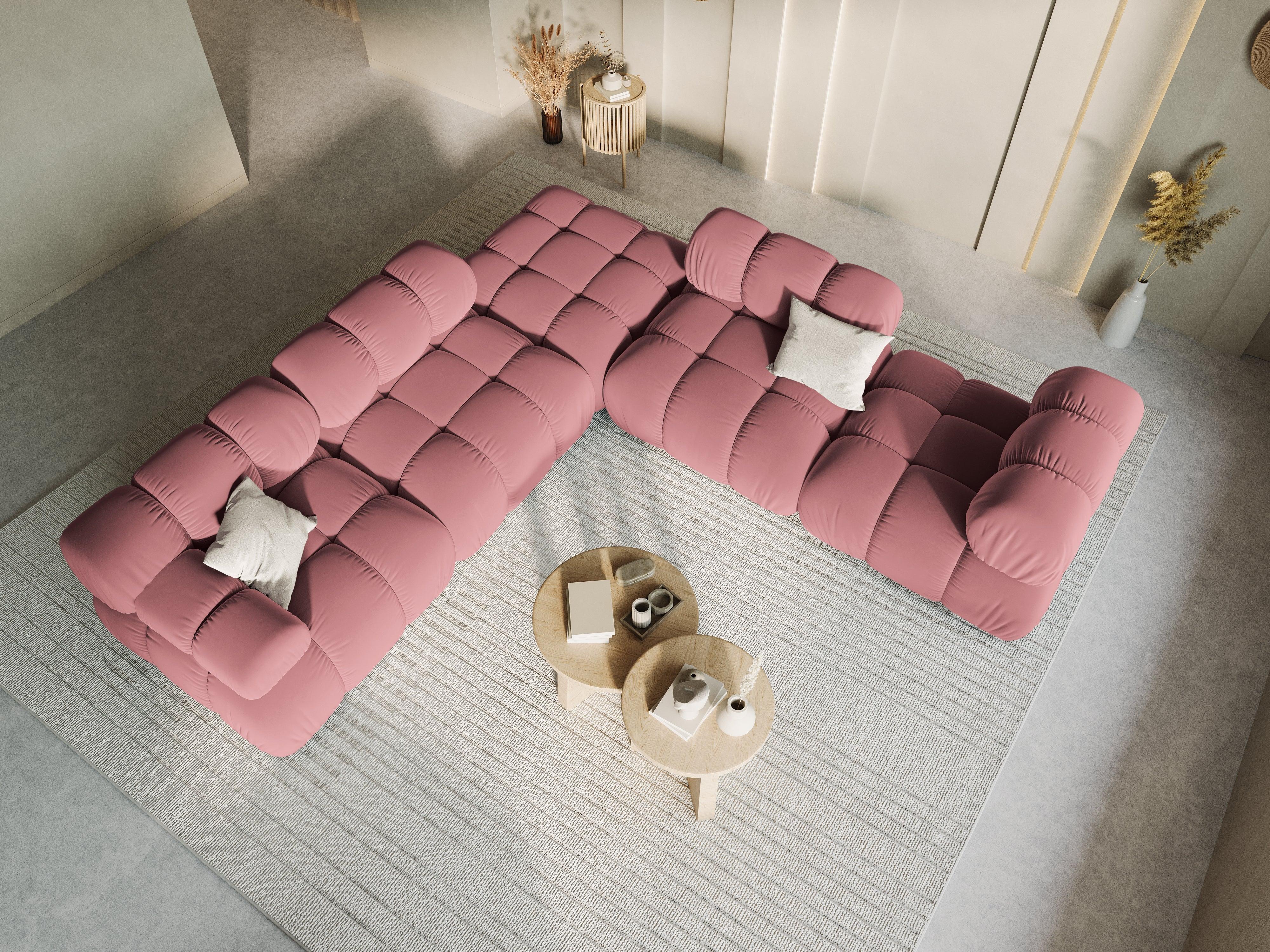 Sofa modułowa TROPEA - moduł lewostronny różowy Milo Casa Eye on Design