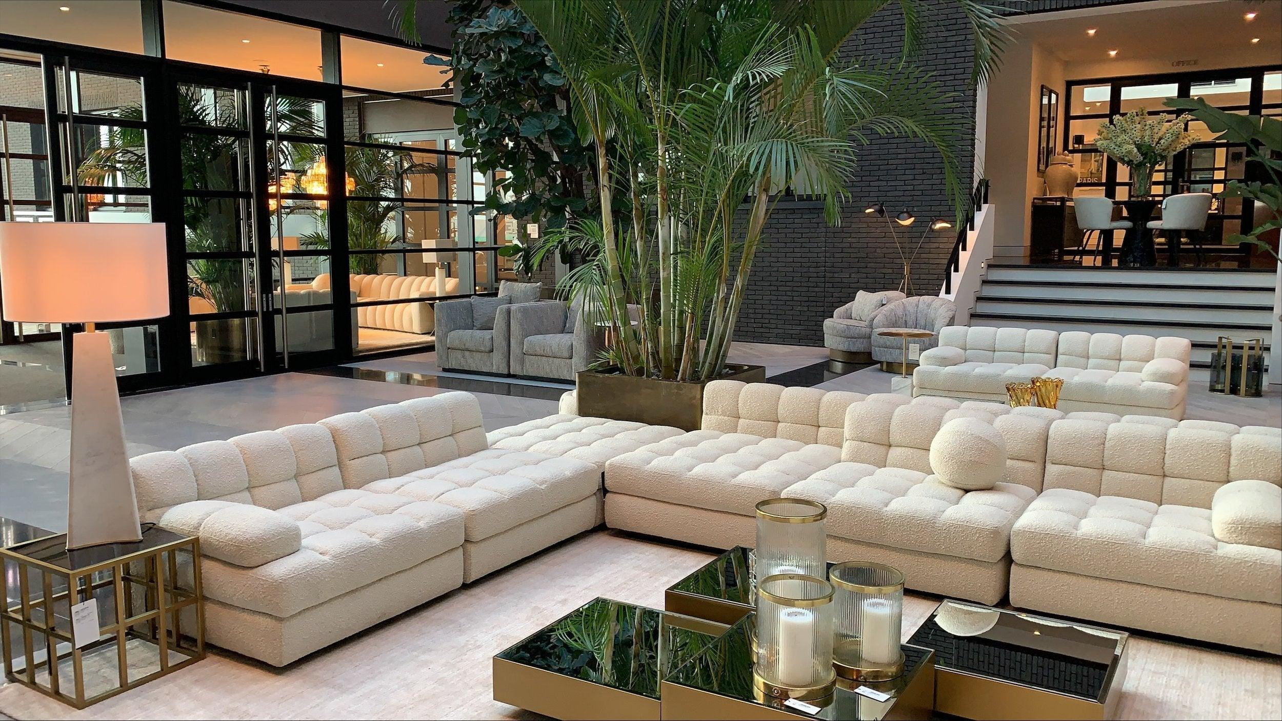 Sofa modułowa w tkaninie boucle DEAN - siedzisko środkowe kremowe Eichholtz Eye on Design