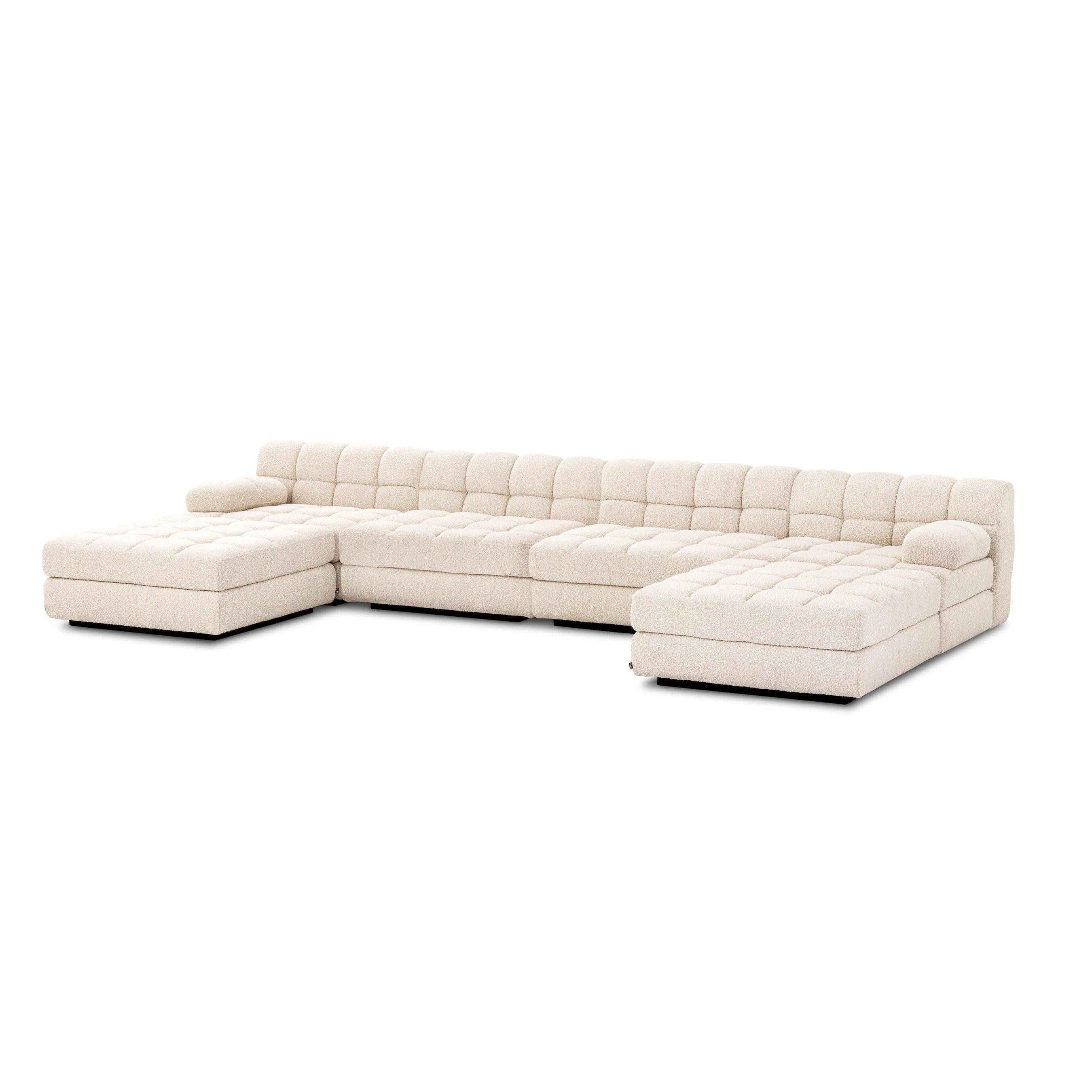 Sofa modułowa w tkaninie boucle DEAN - siedzisko środkowe kremowe Eichholtz Eye on Design