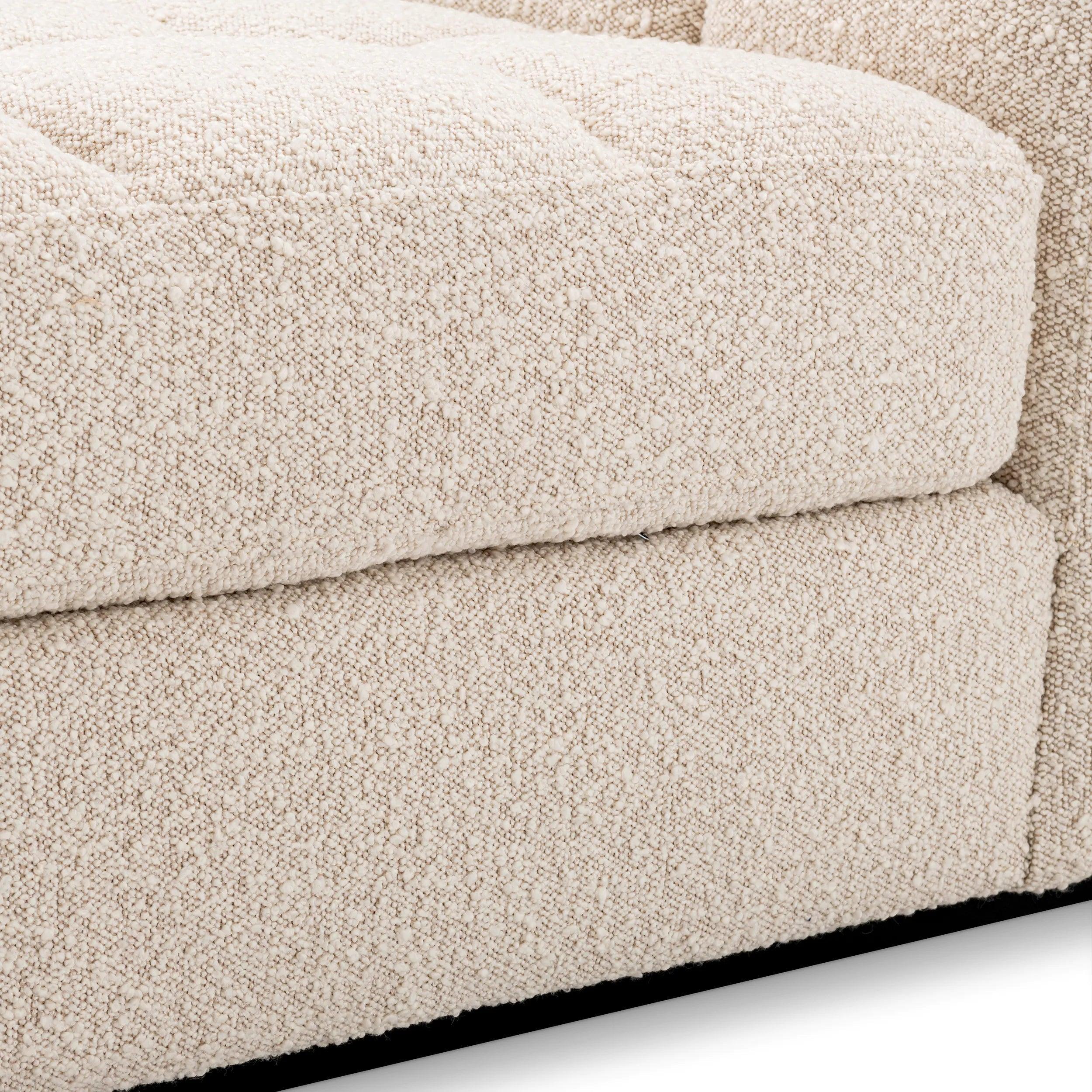 Sofa modułowa w tkaninie boucle DEAN - siedzisko środkowe kremowe Eichholtz Eye on Design