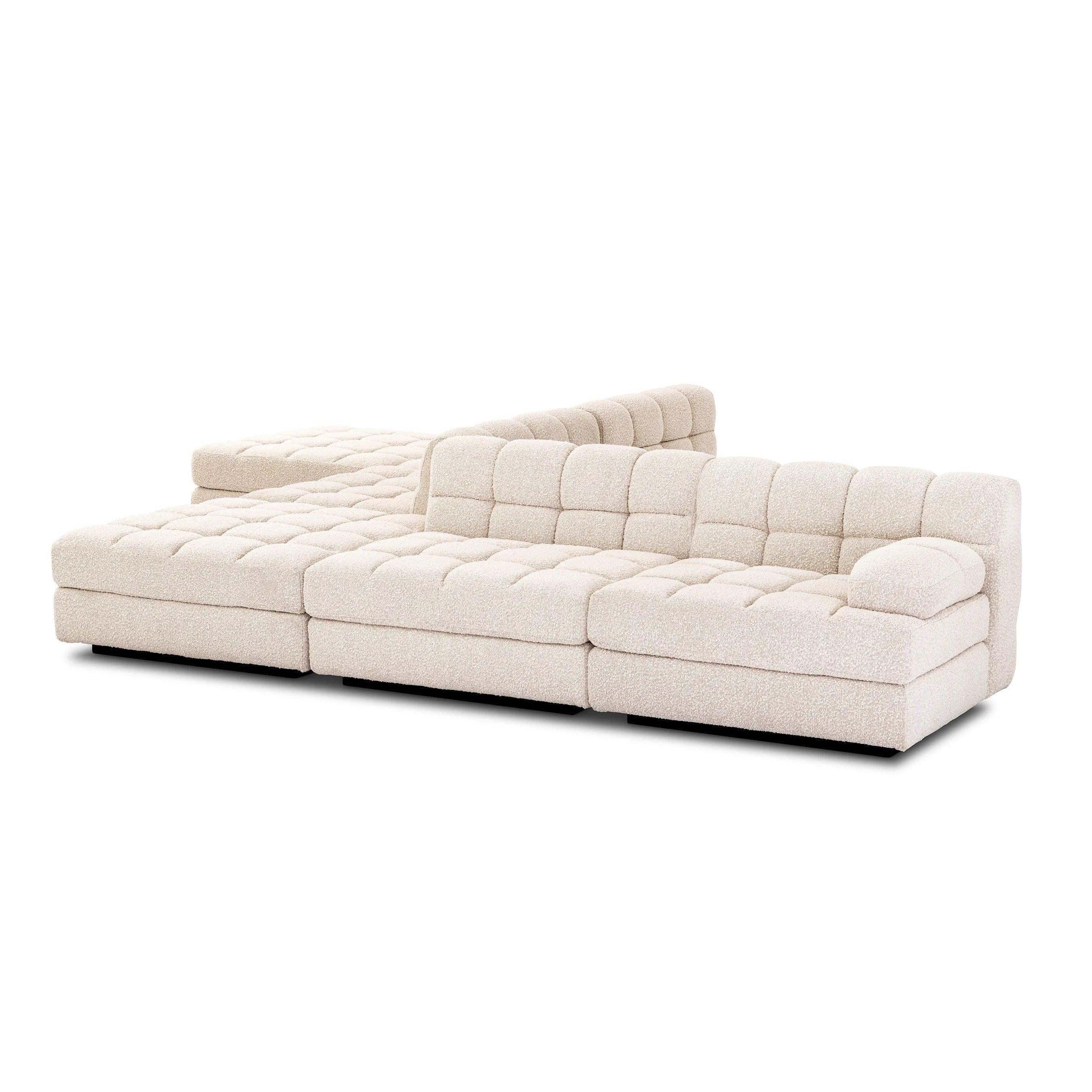 Sofa modułowa w tkaninie boucle DEAN - siedzisko środkowe kremowe Eichholtz Eye on Design