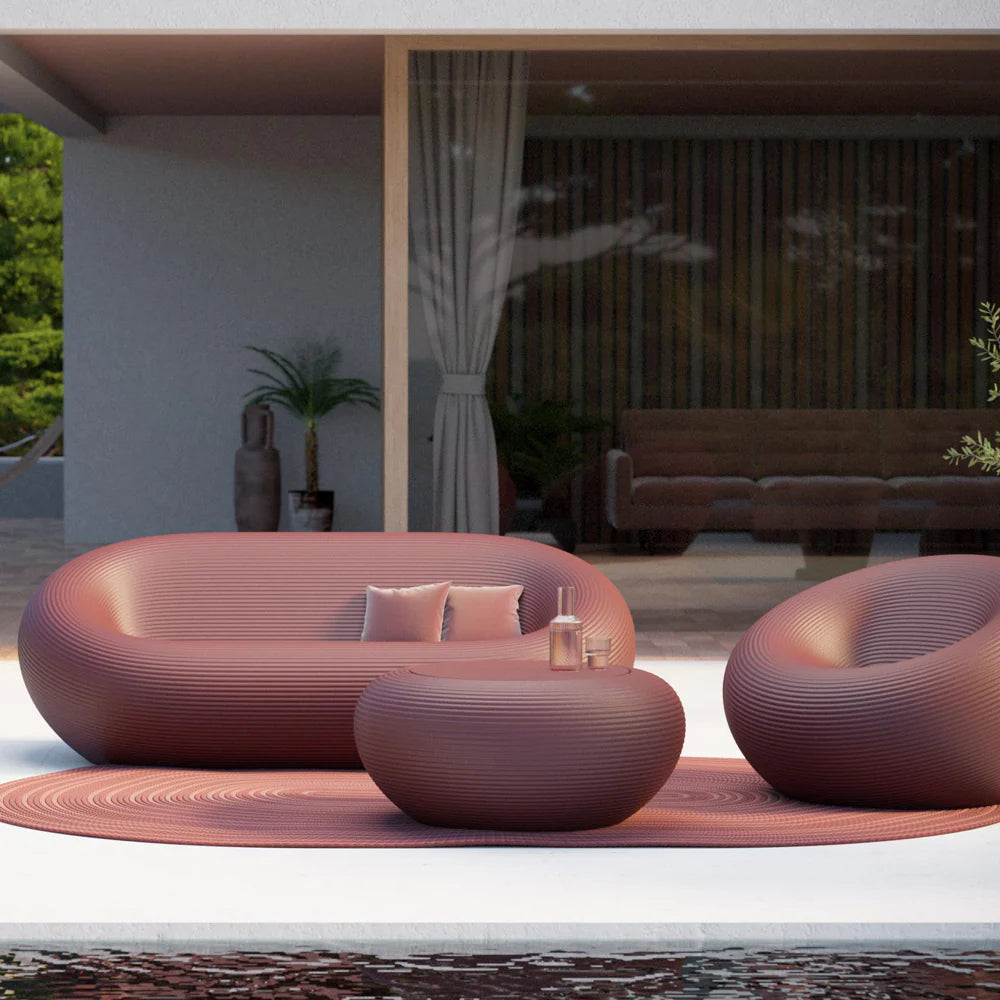 Green outdoor round rug NAMI