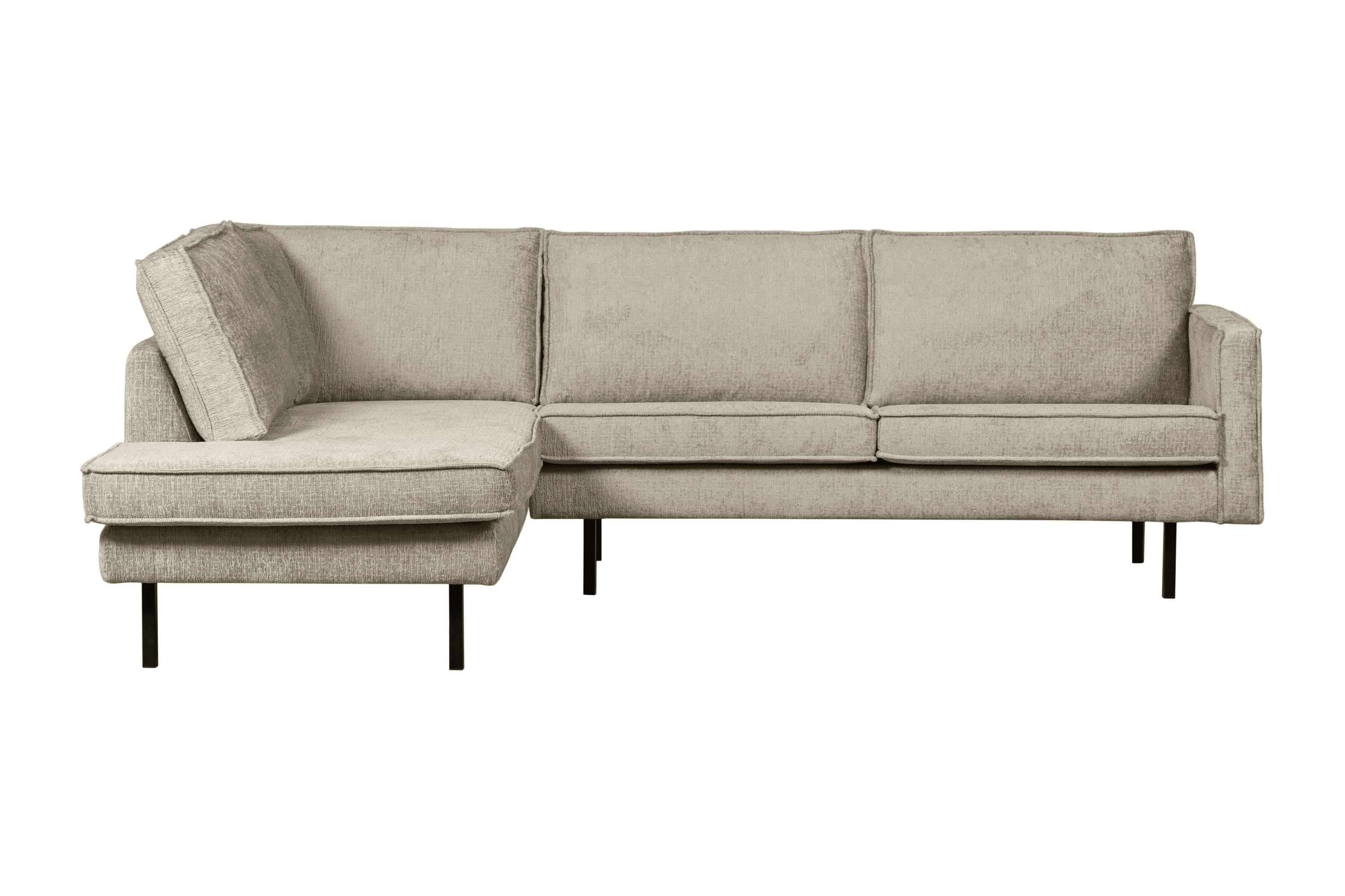Sofa narożna welurowa lewostronna RODEO beżowy Be Pure Eye on Design
