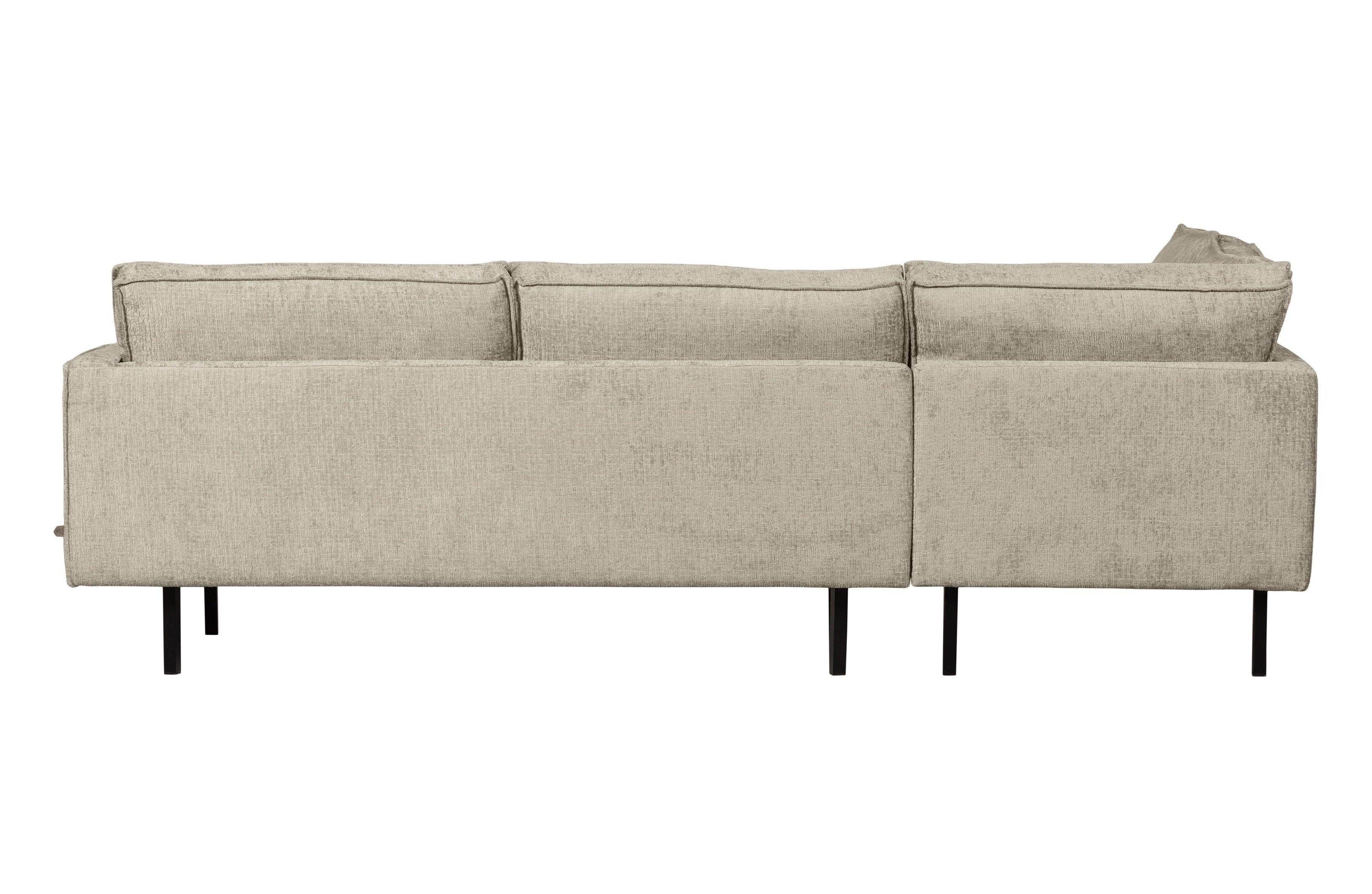 Sofa narożna welurowa lewostronna RODEO beżowy Be Pure Eye on Design