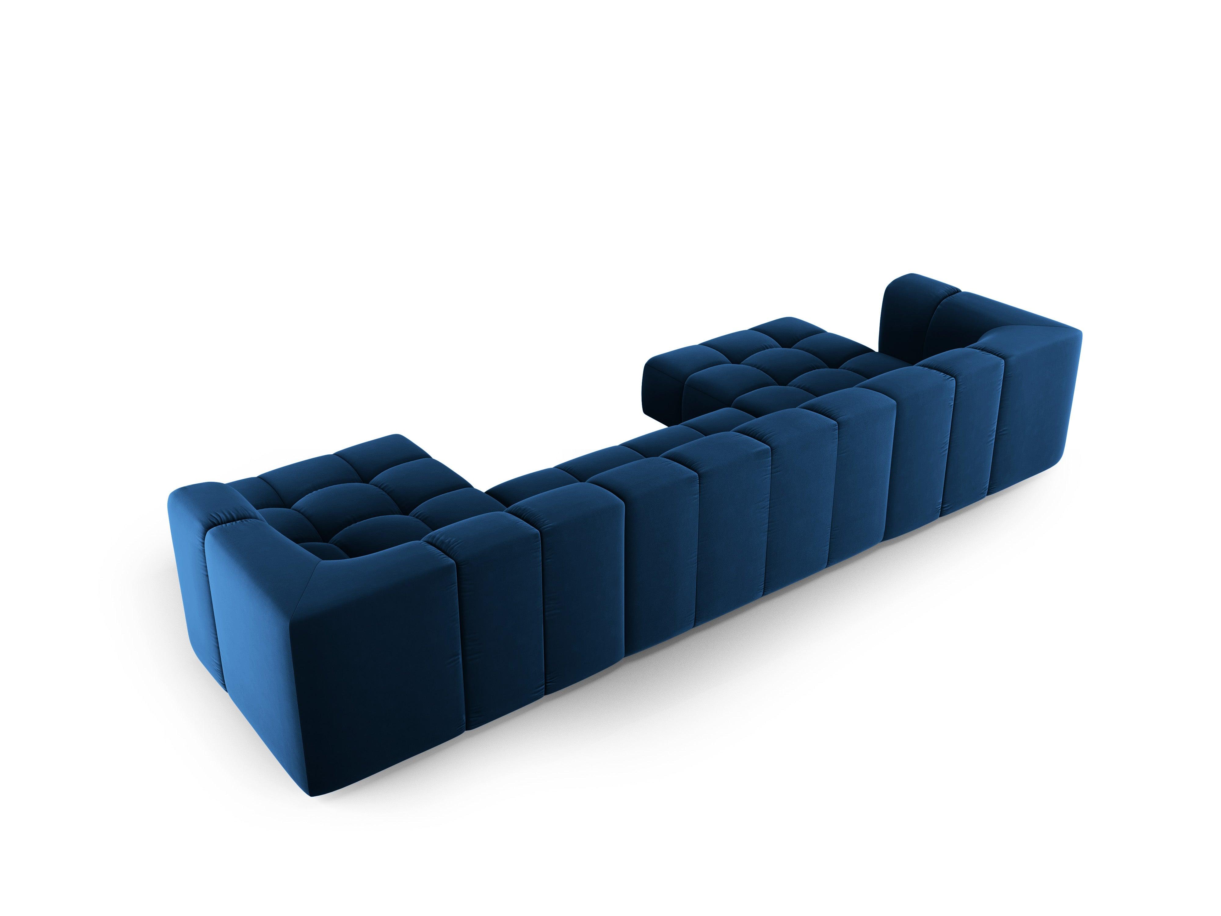 Sofa panoramiczna aksamitna FRANCESCA granat królewski Milo Casa Eye on Design