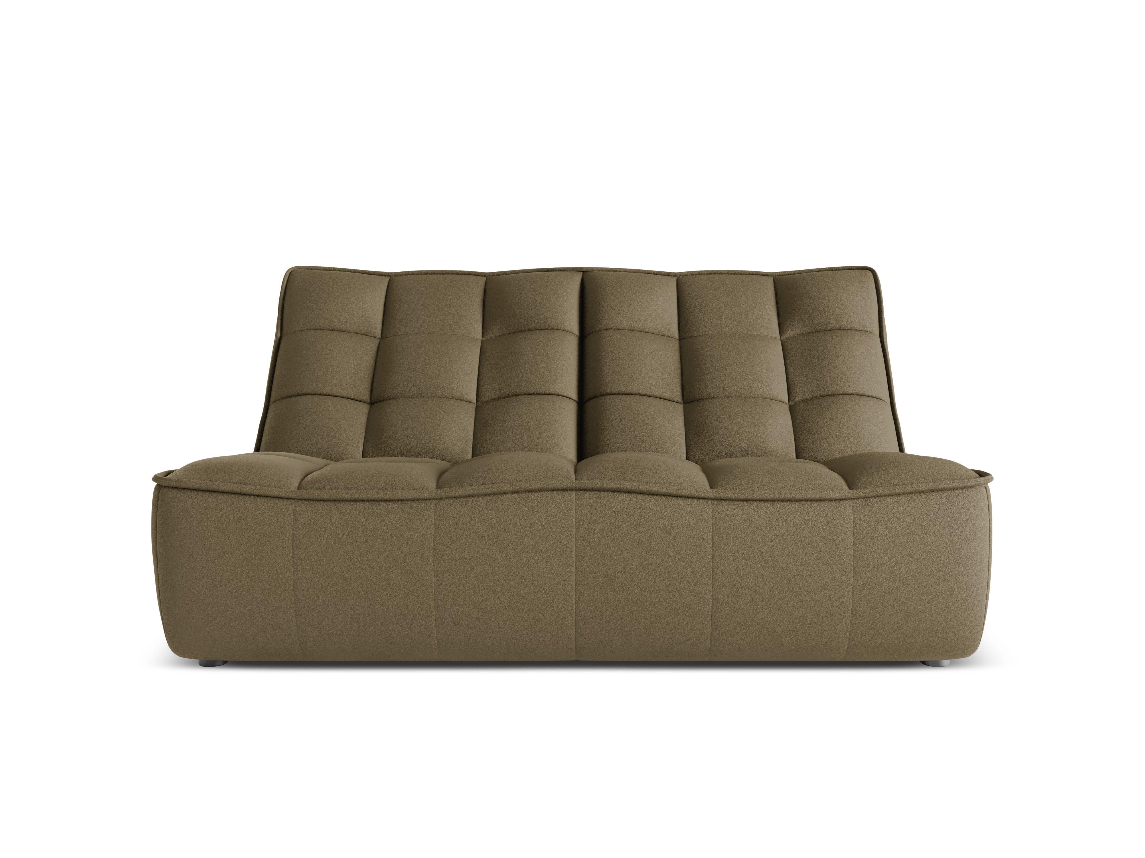 Sofa skórzana 2-osobowa MONI oliwkowy Maison Heritage Eye on Design