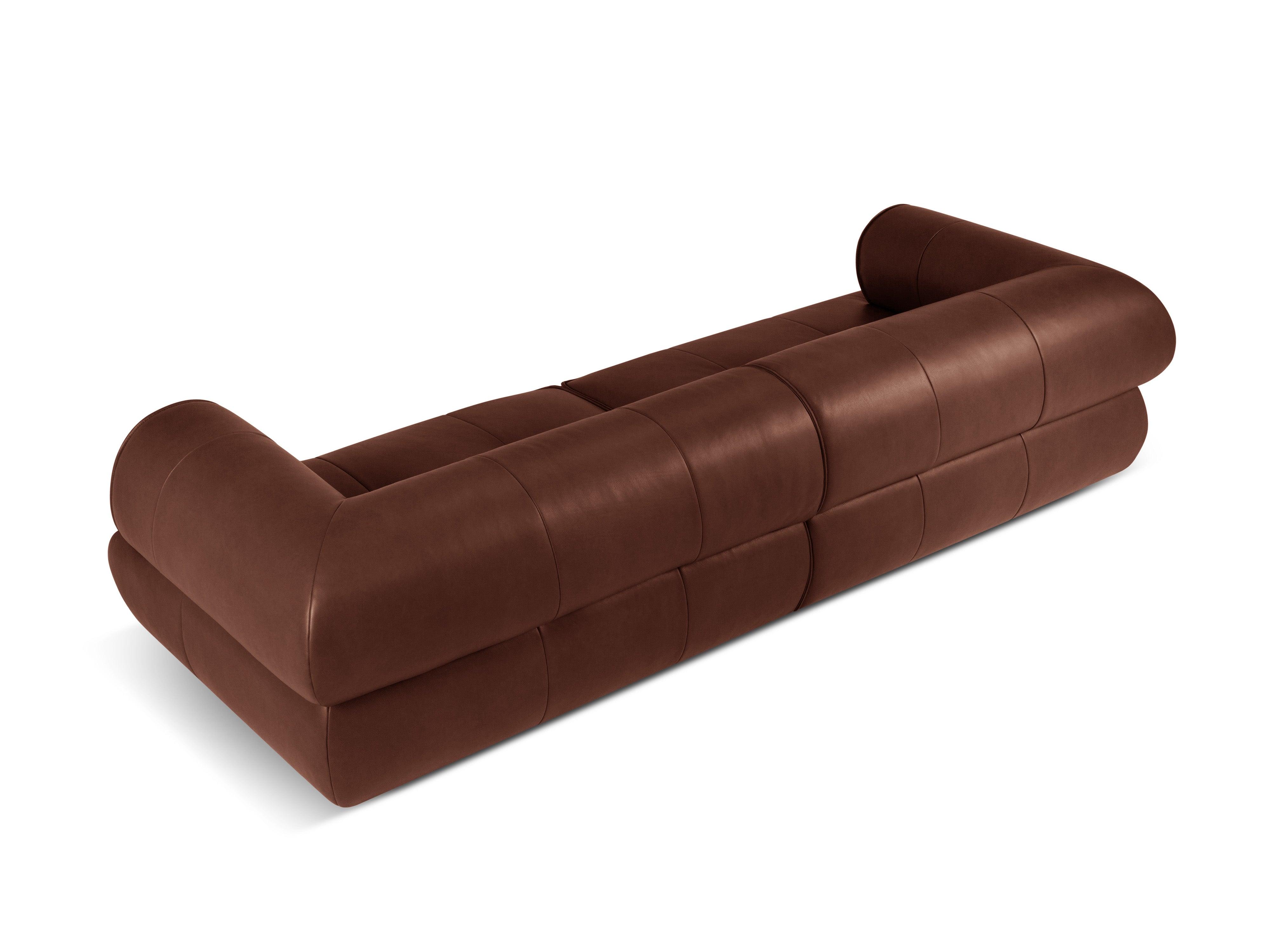 Sofa skórzana 4-osobowa LILY brązowy Maison Heritage Eye on Design