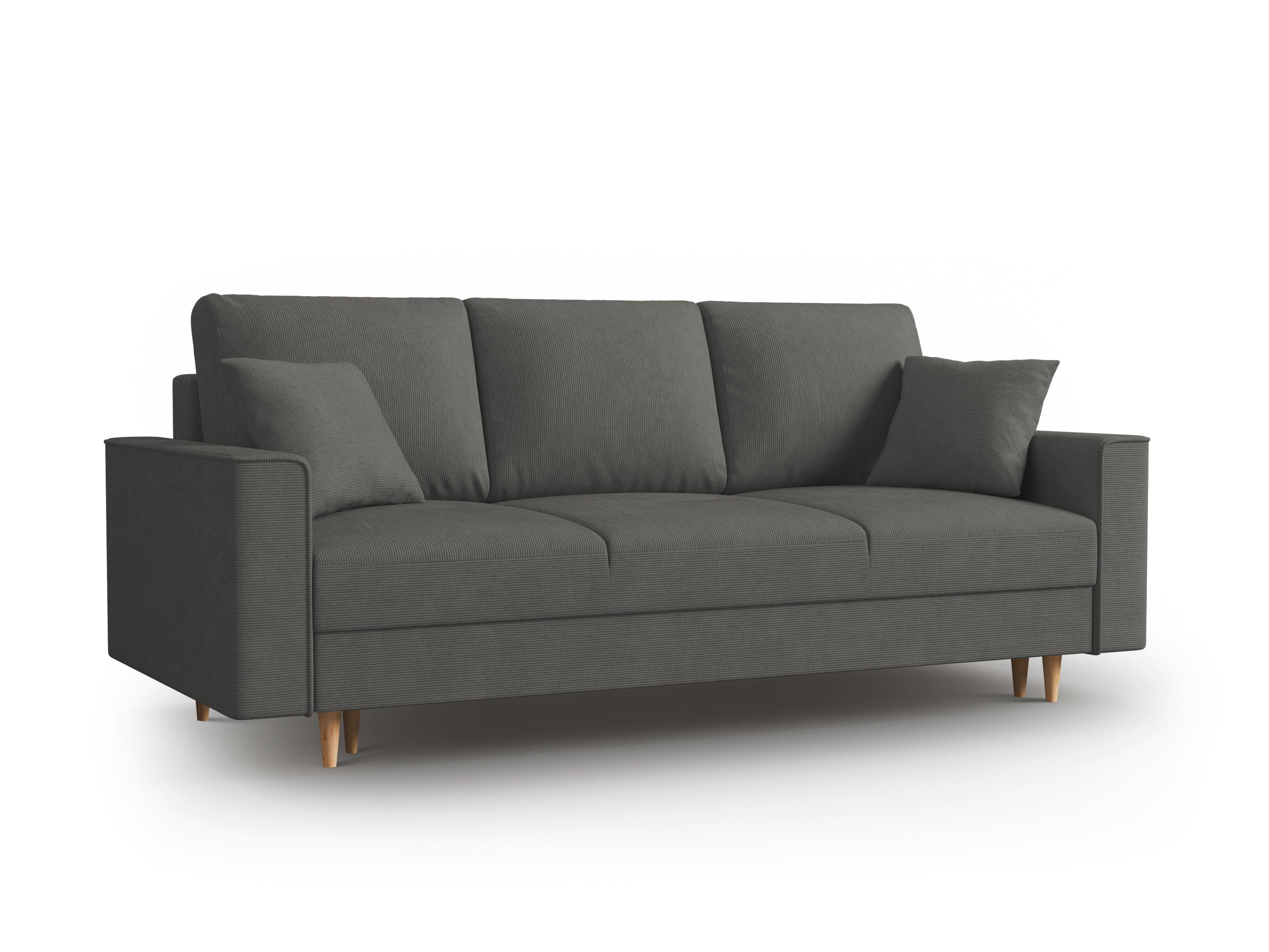 Sofa sztruksowa z funkcją spania CARTADERA ciemnoszary Mazzini Sofas Eye on Design