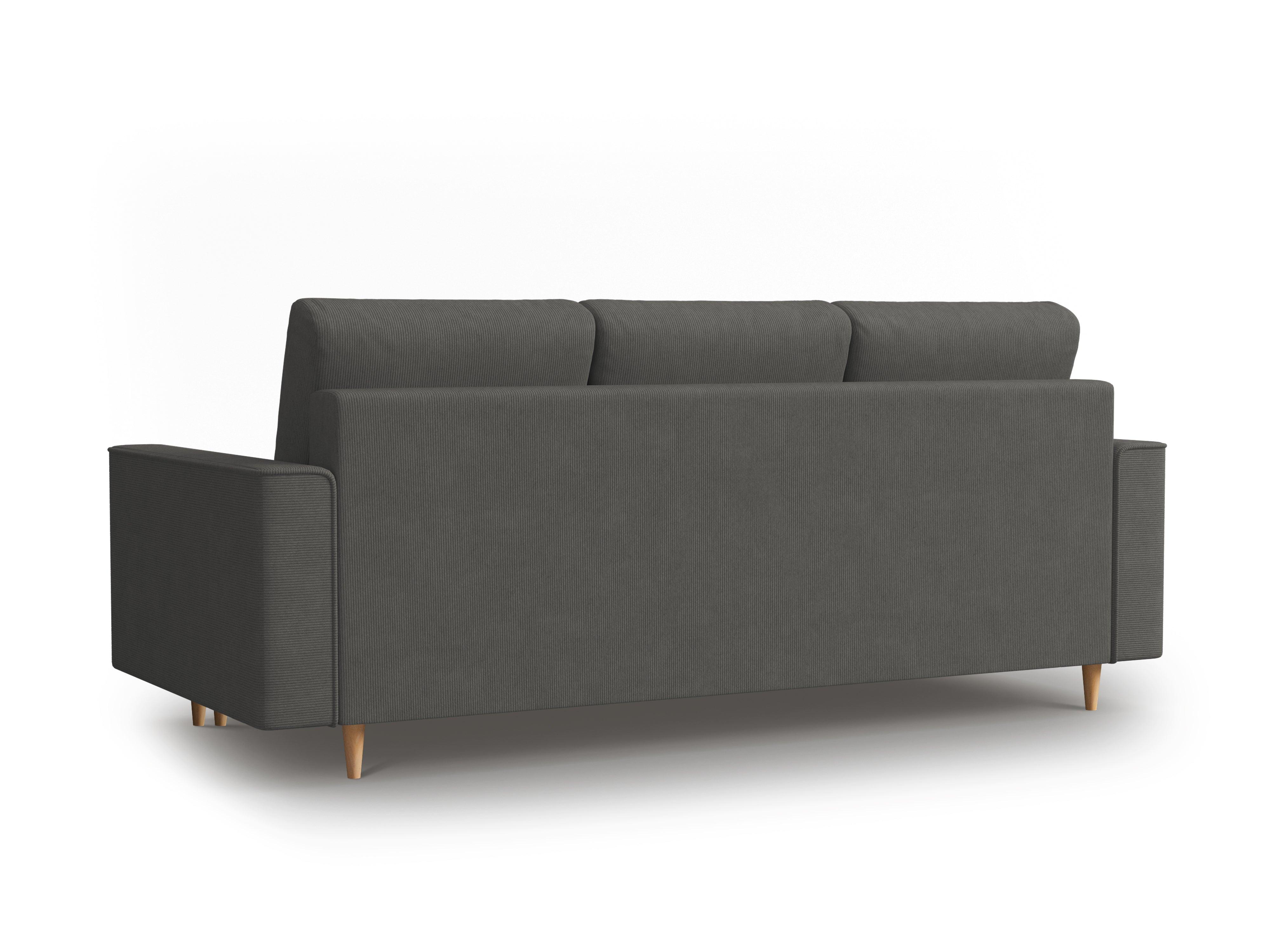 Sofa sztruksowa z funkcją spania CARTADERA ciemnoszary Mazzini Sofas Eye on Design